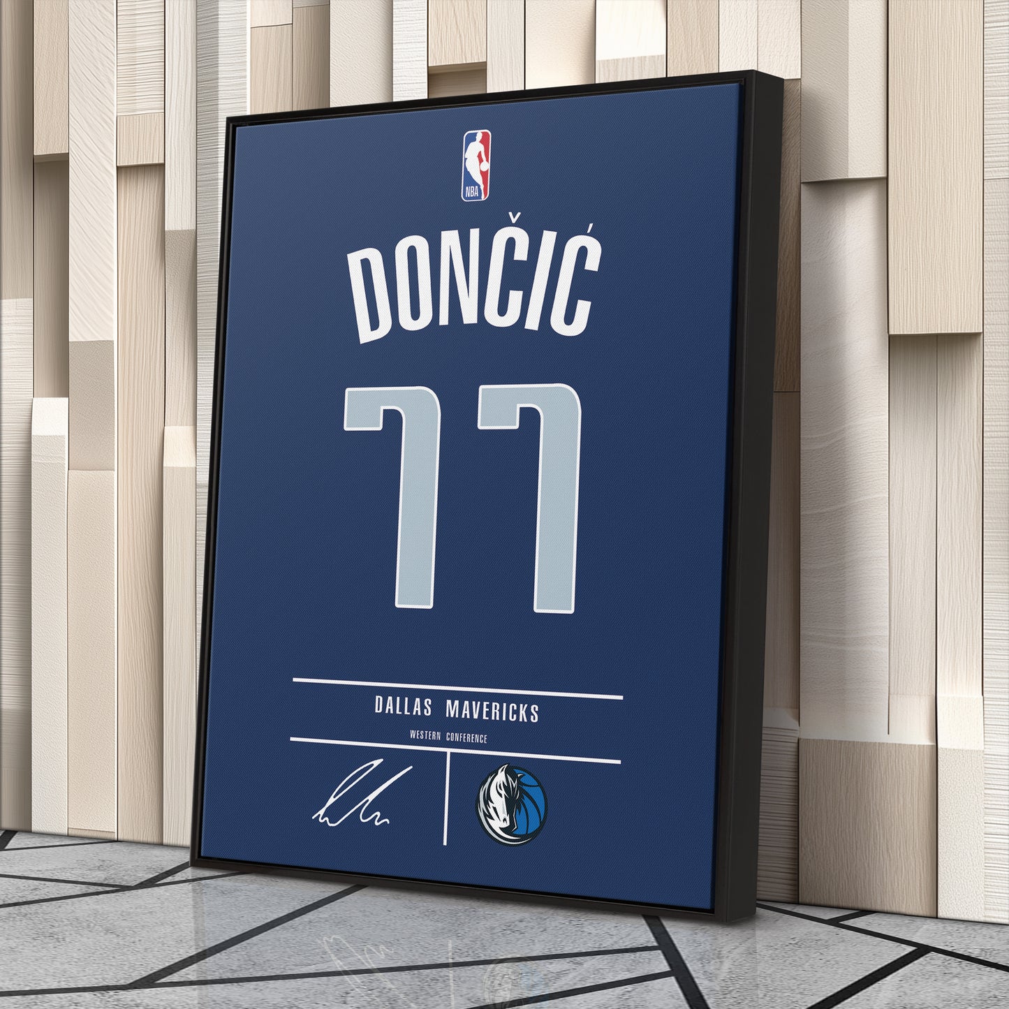 Luka Doncic Mavericks Jersey Canvas Print | Wall Art Decor