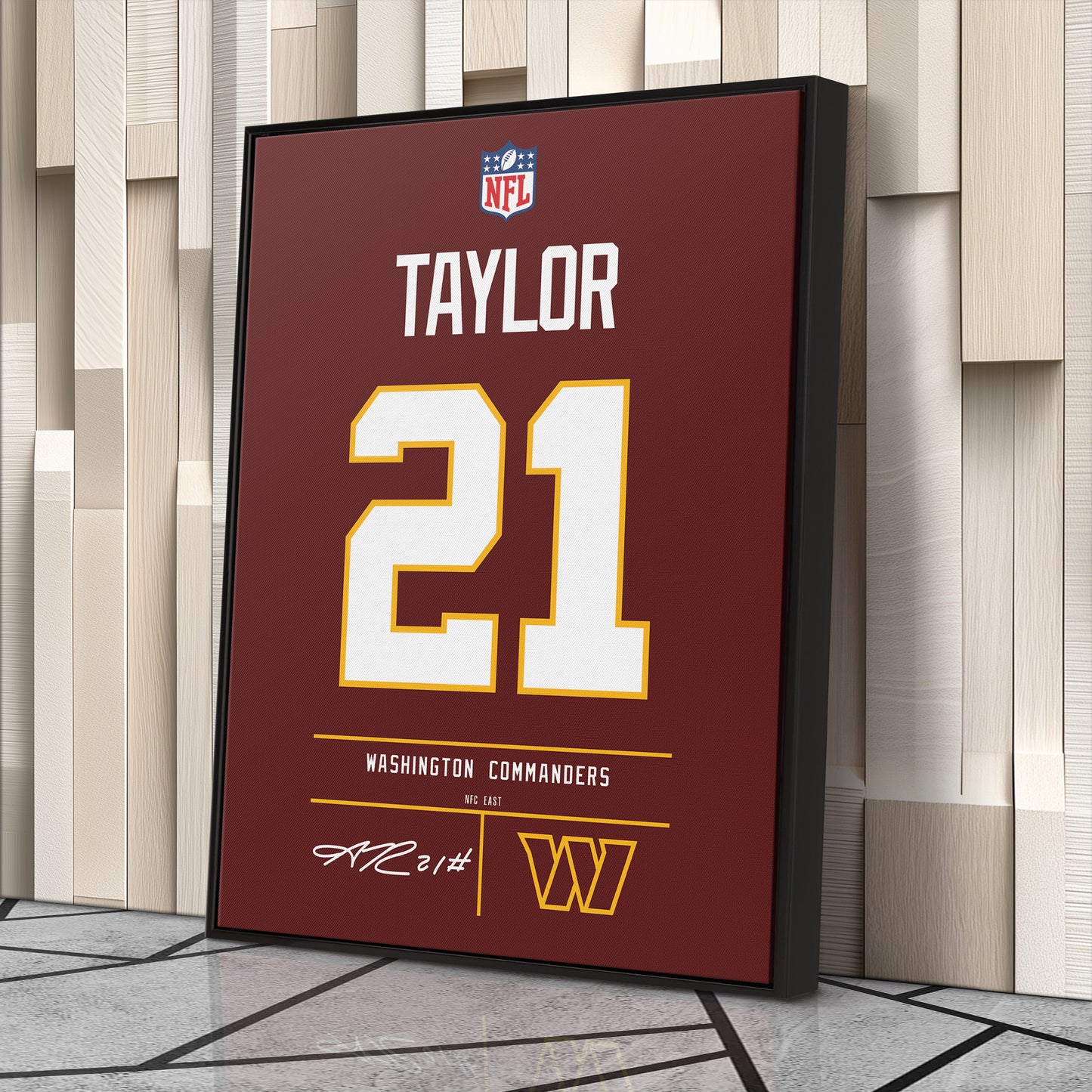 Sean Taylor Commanders Jersey Canvas Print | Wall Art Decor
