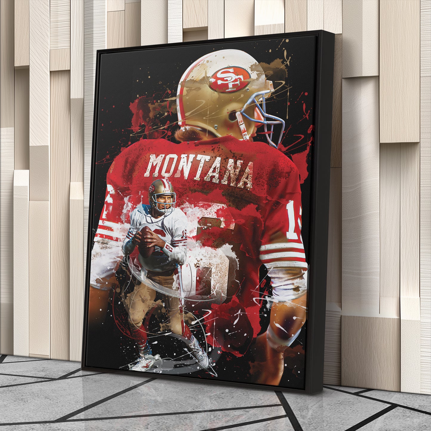 Joe Montana 49ers Canvas Print | San Francisco Football Wall Art