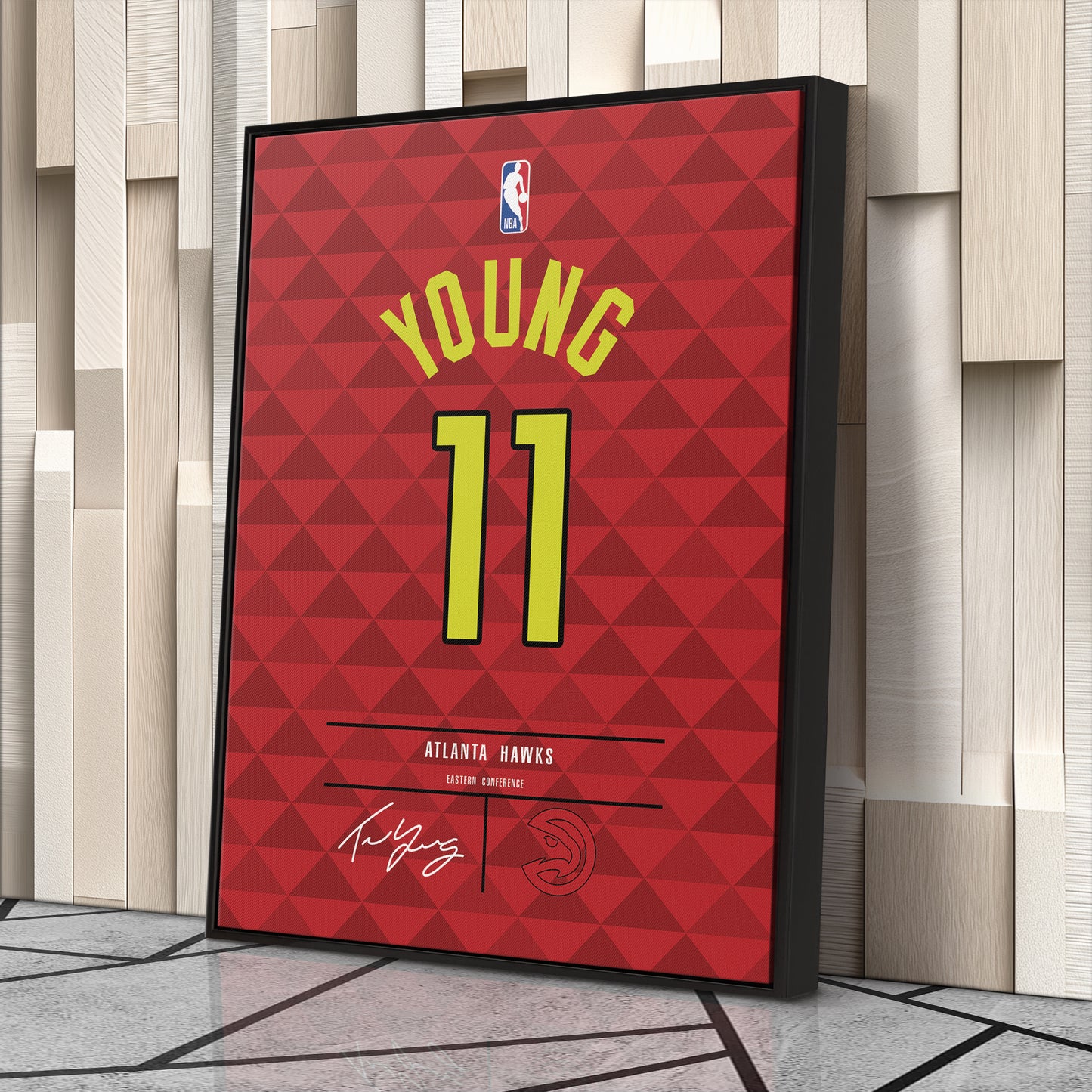 Trae Young Hawks Jersey Canvas Print | Wall Art Decor