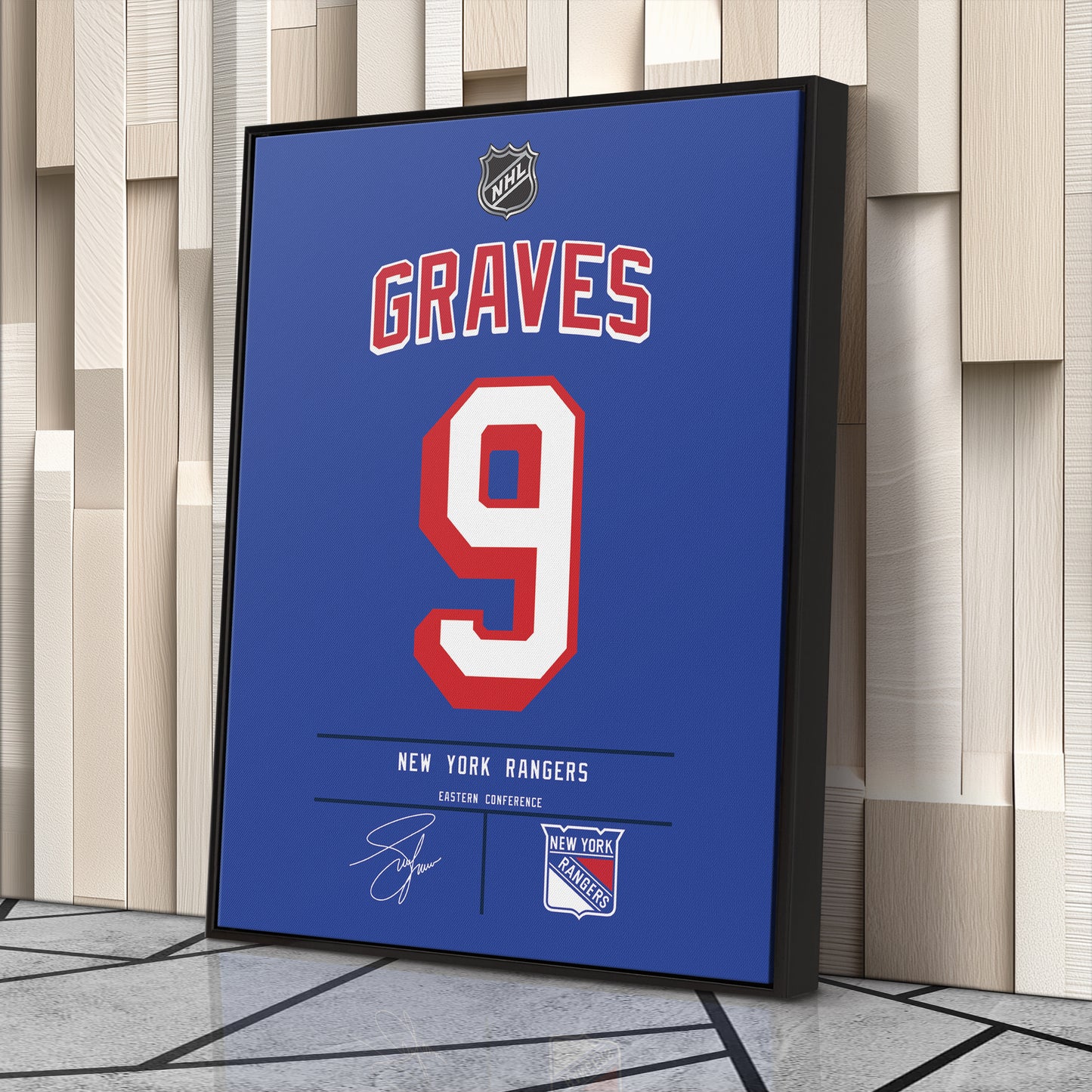 Adam Graves Rangers Jersey Canvas Print | Wall Art Decor