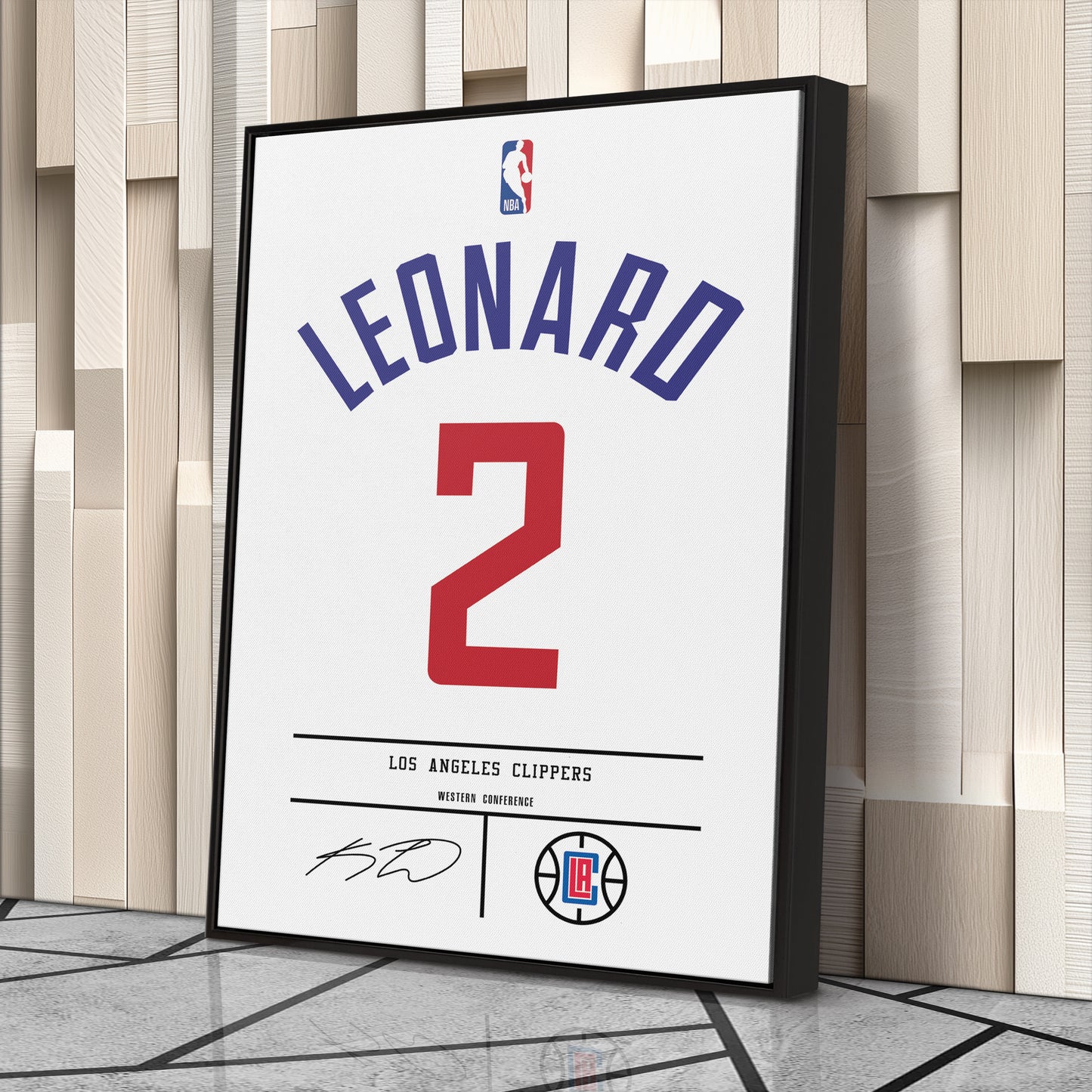 Kawhi Leonard Clippers Jersey Canvas Print | Wall Art Decor