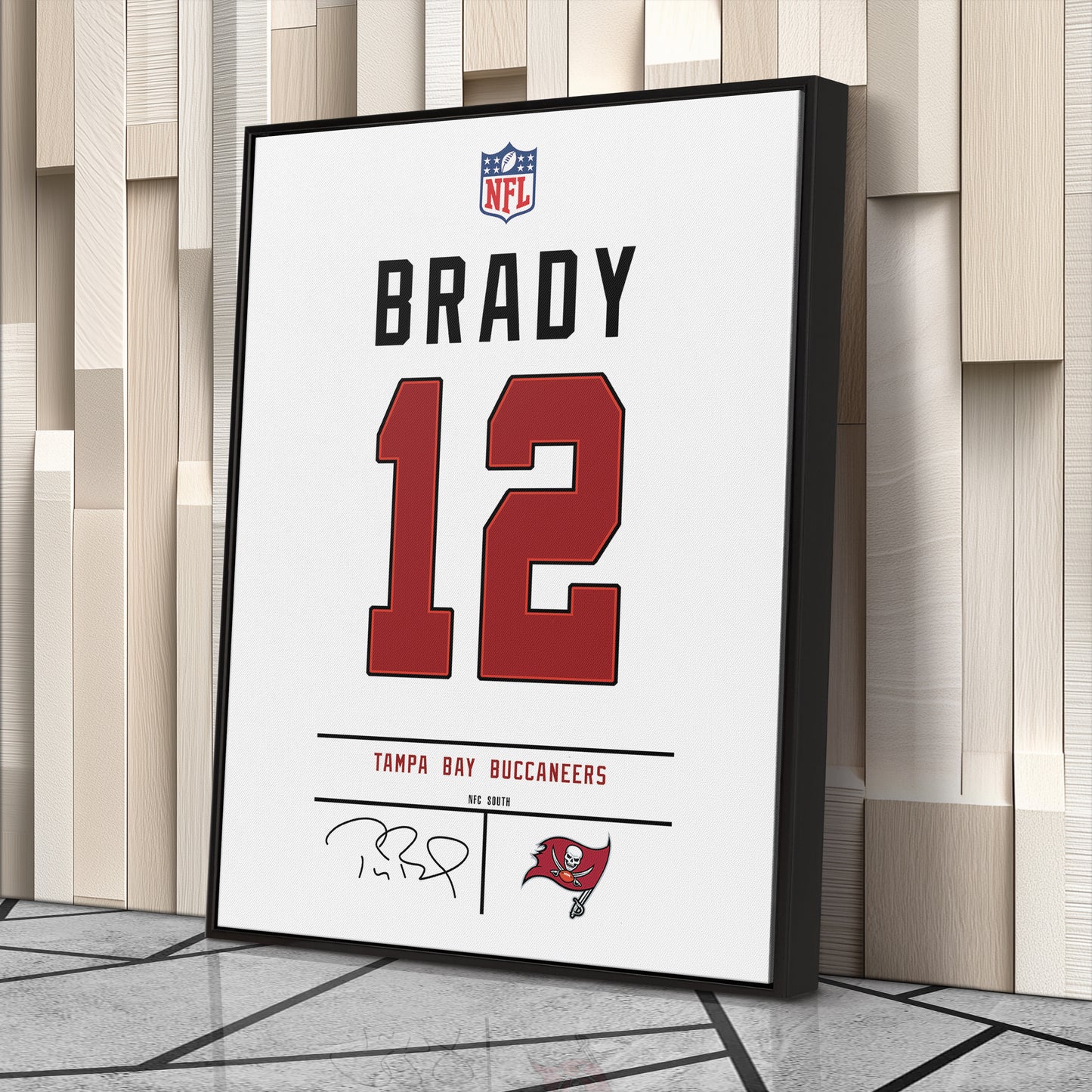 Tom Brady Buccaneers Jersey Canvas Print | Wall Art Decor