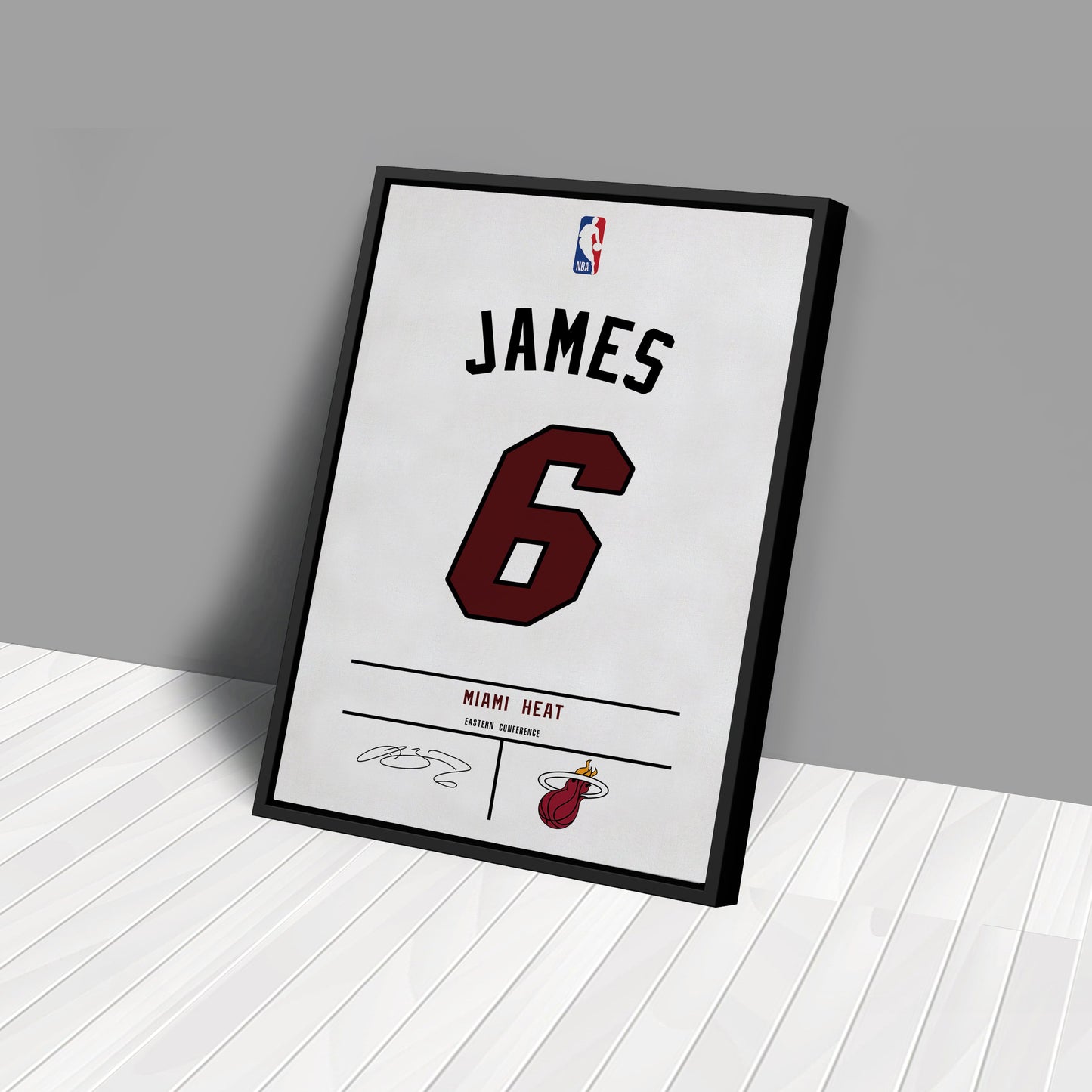 Lebron James Heat Jersey Canvas Print | Wall Art Decor