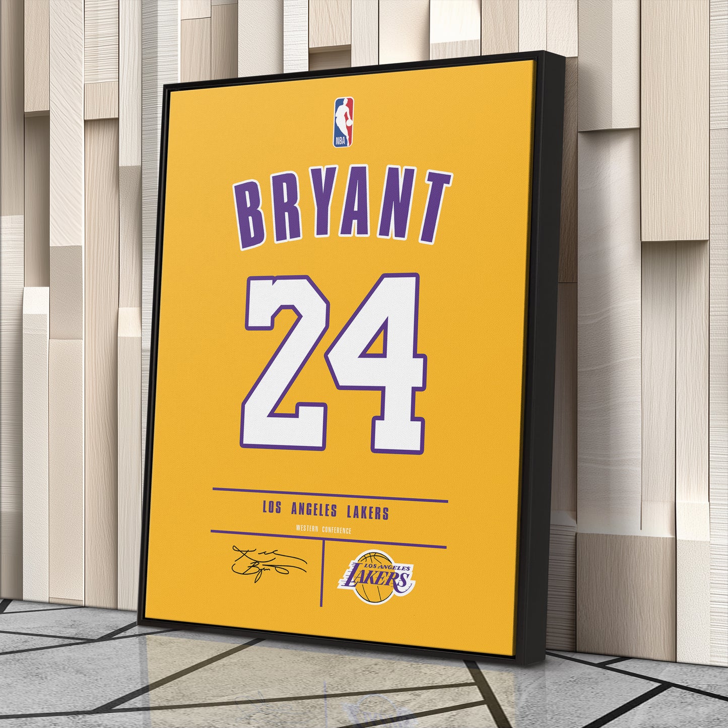 Kobe Bryant Lakers #24 Jersey Canvas Print | Wall Art Decor