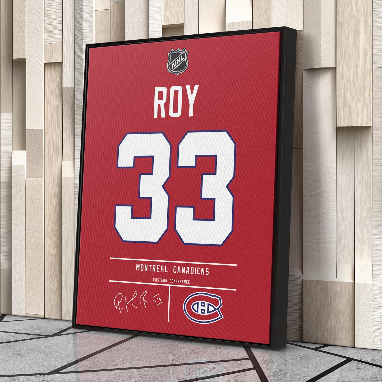 Patrick Roy Canadiens Jersey Canvas Print | Wall Art Decor