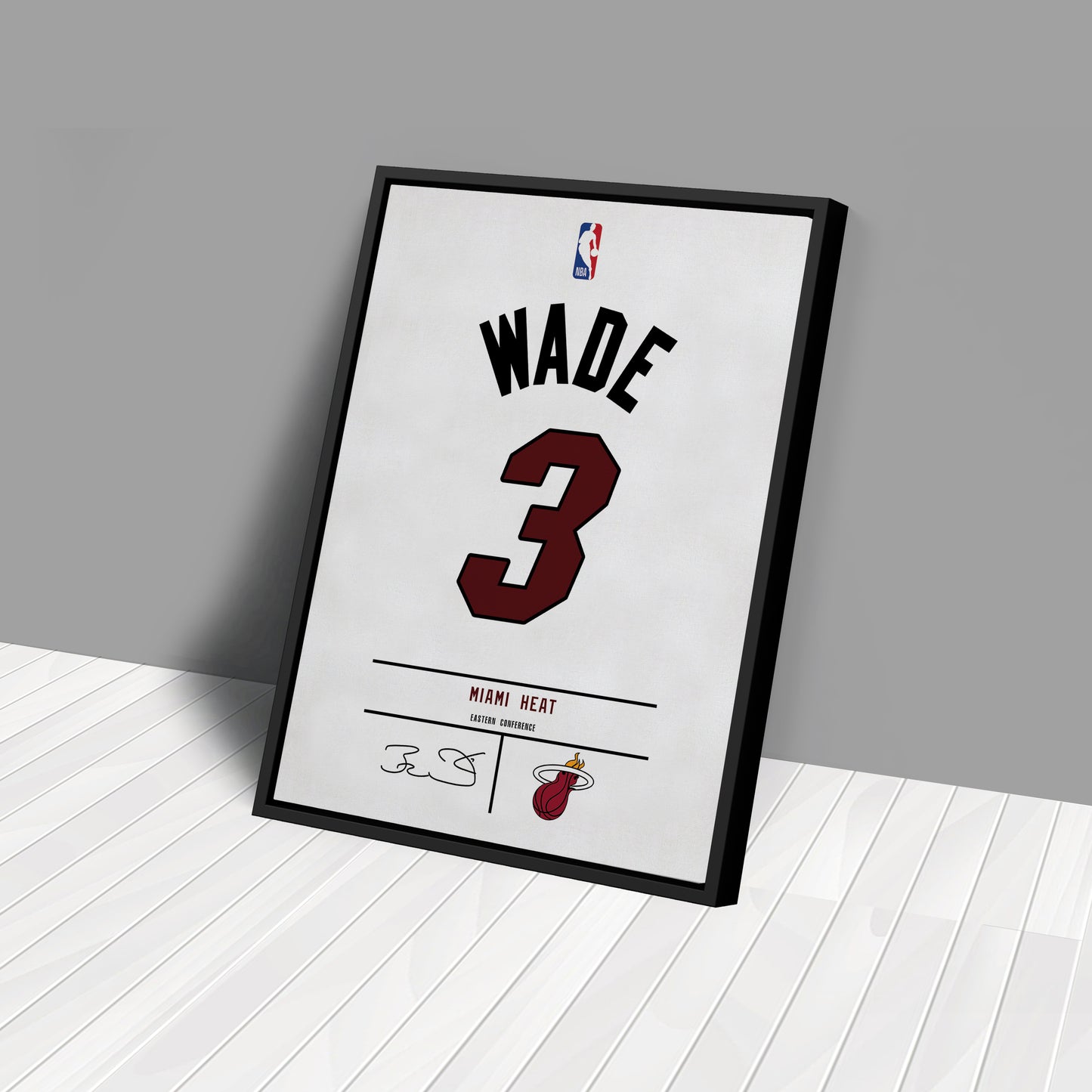 Dwyane Wade Heat Jersey Canvas Print | Wall Art Decor
