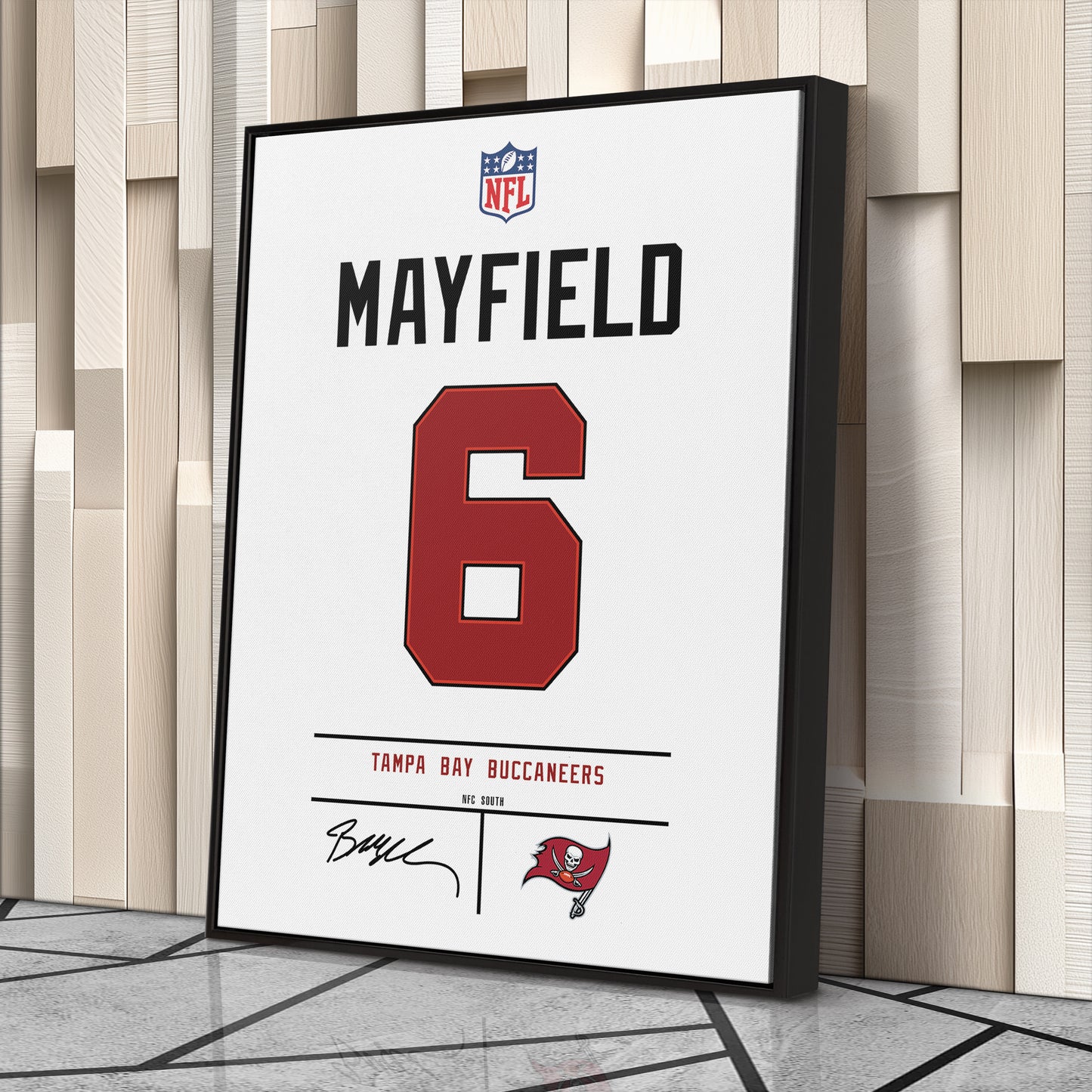 Baker Mayfield Buccaneers Jersey Canvas Print | Wall Art Decor