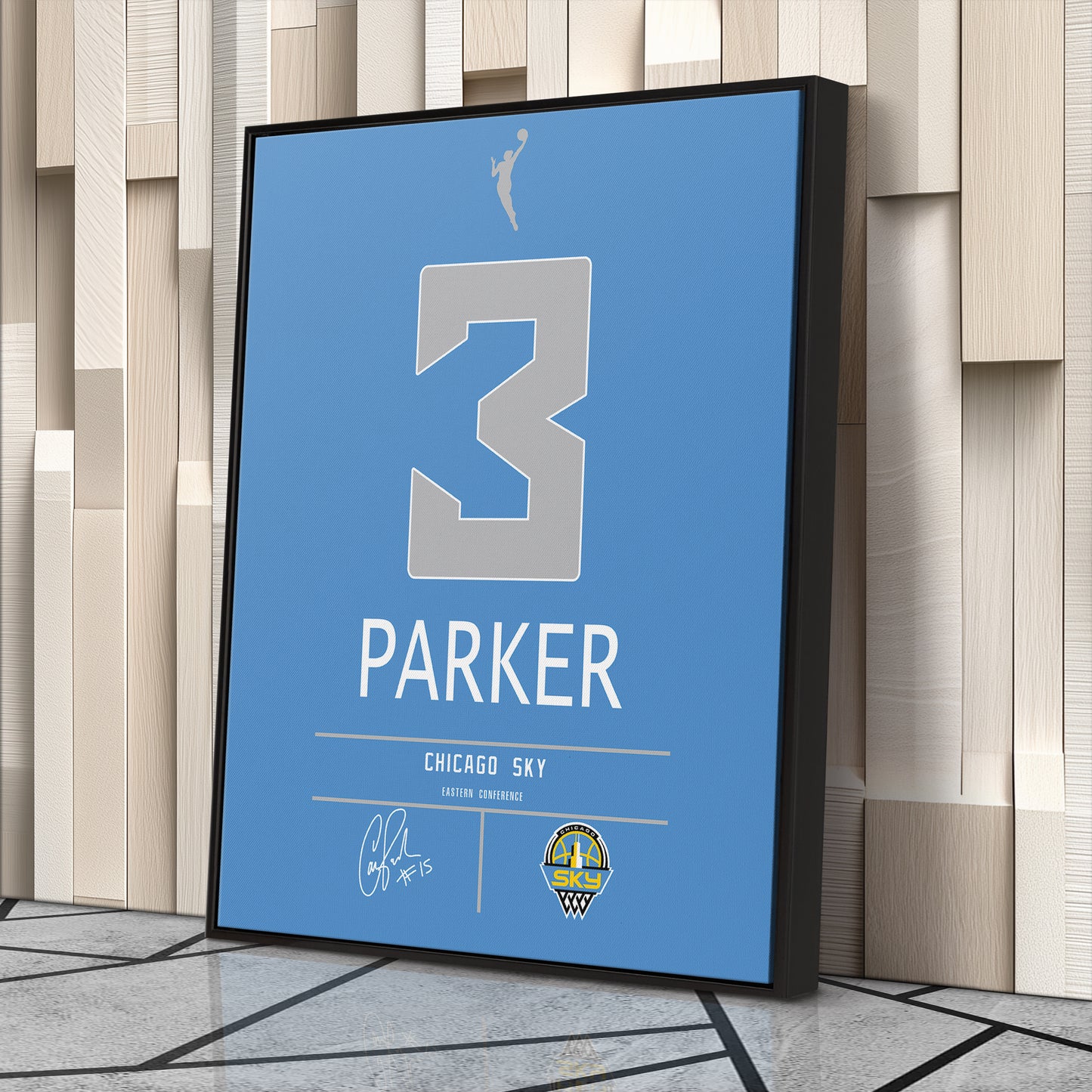 Candace Parker Sky Jersey Canvas Print | Wall Art Decor