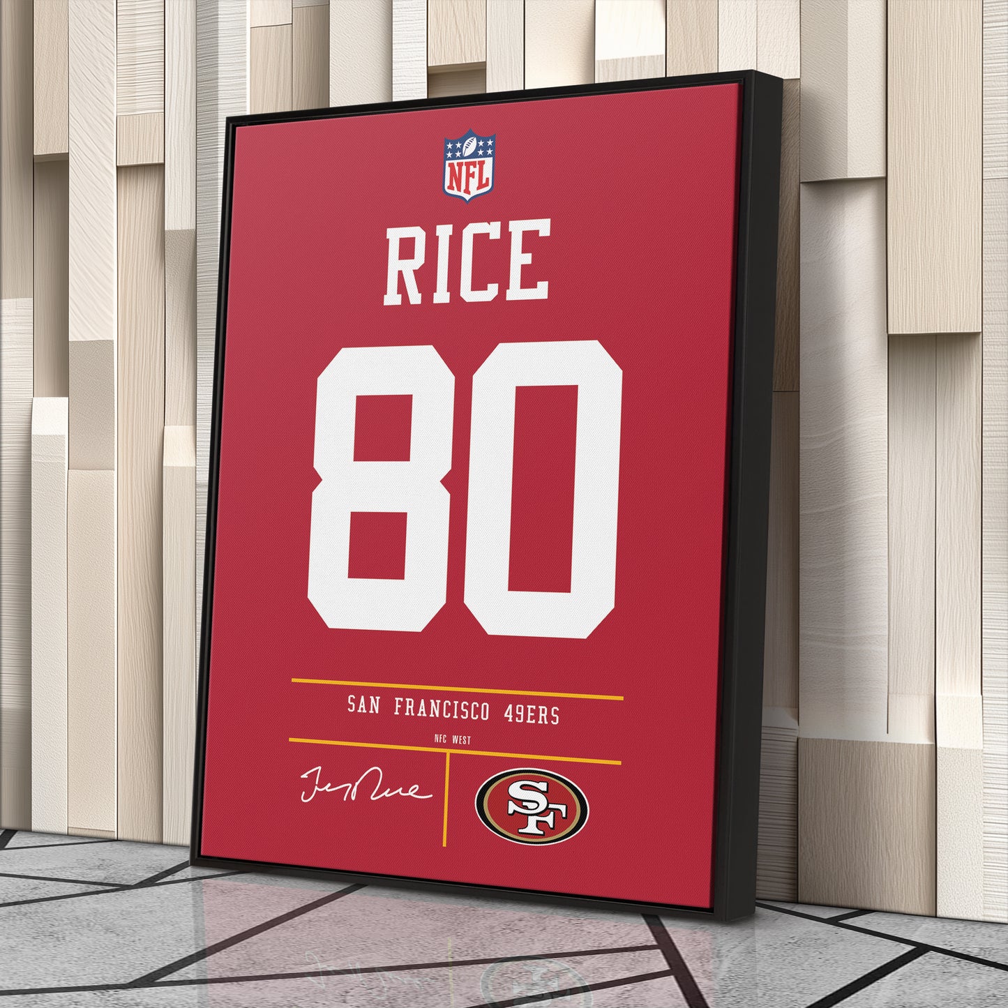 Jerry Rice 49ers Jersey Canvas Print | Wall Art Decor