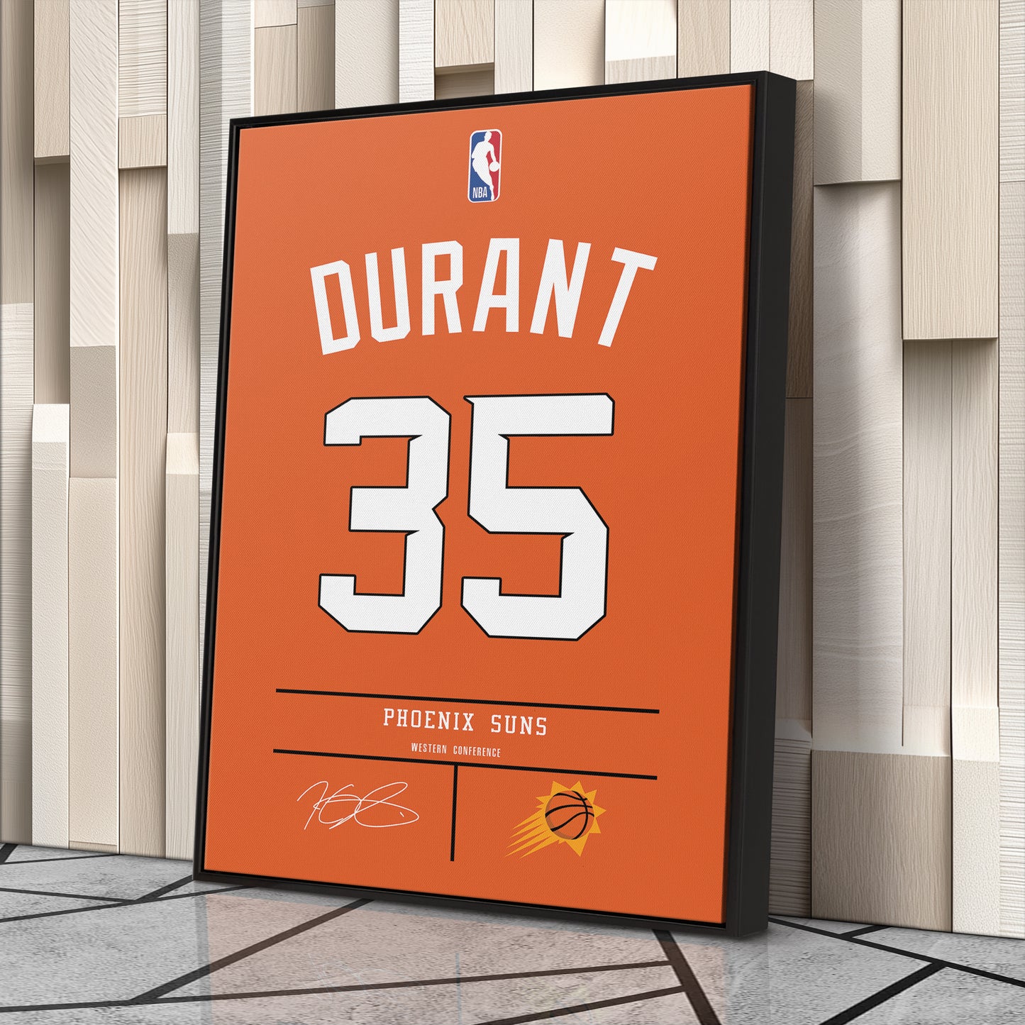 Kevin Durant Suns Jersey Canvas Print | Wall Art Decor