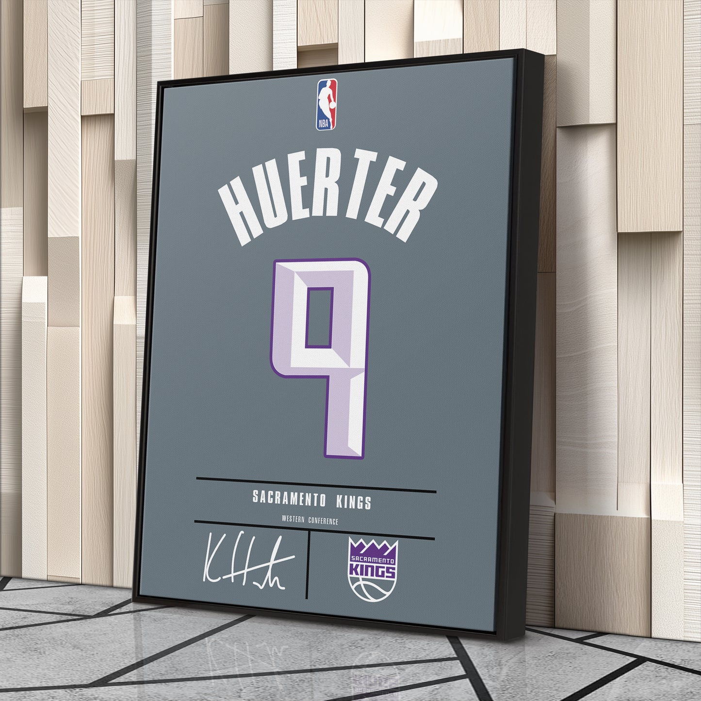 Kevin Huerter Kings Jersey Canvas Print | Wall Art Decor