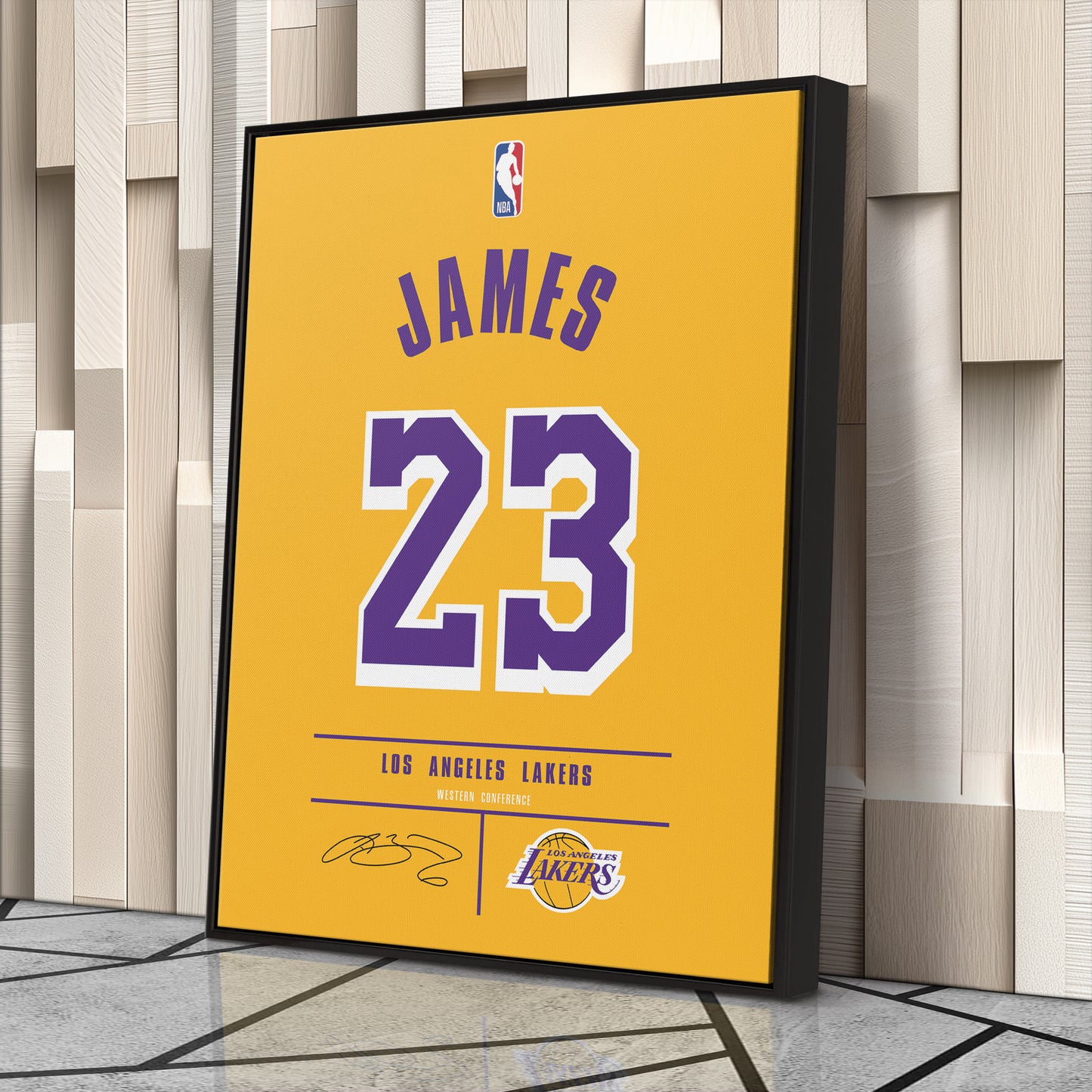 Lebron James Lakers #23 Jersey Canvas Print | Wall Art Decor