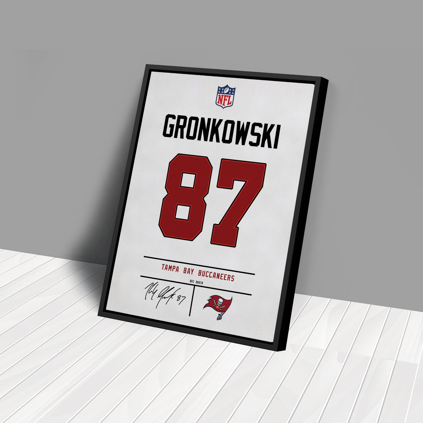 Rob Gronkowski Buccaneers Jersey Canvas Print | Wall Art Decor