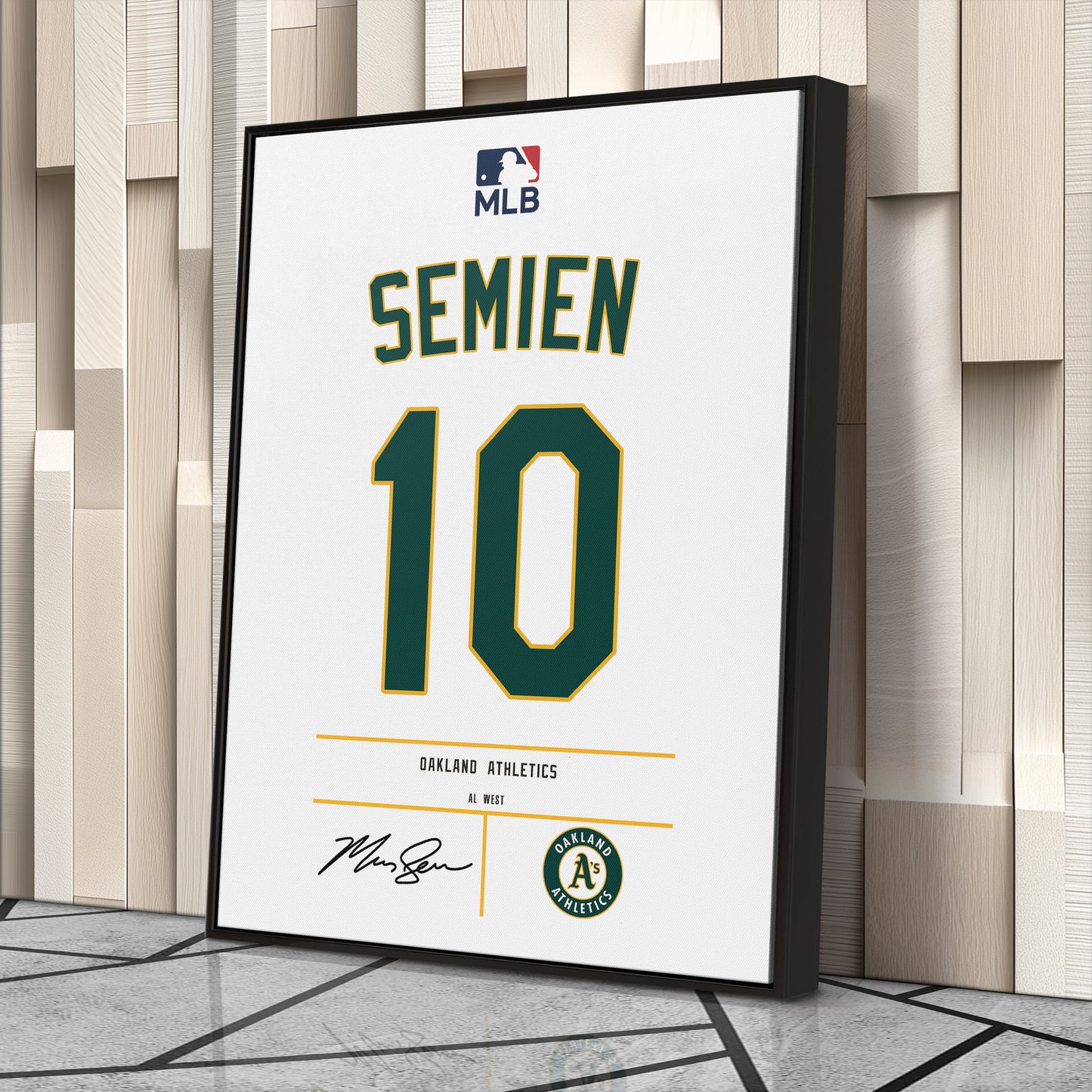 Marcus Semien Athletics Jersey Canvas Print | Wall Art Decor