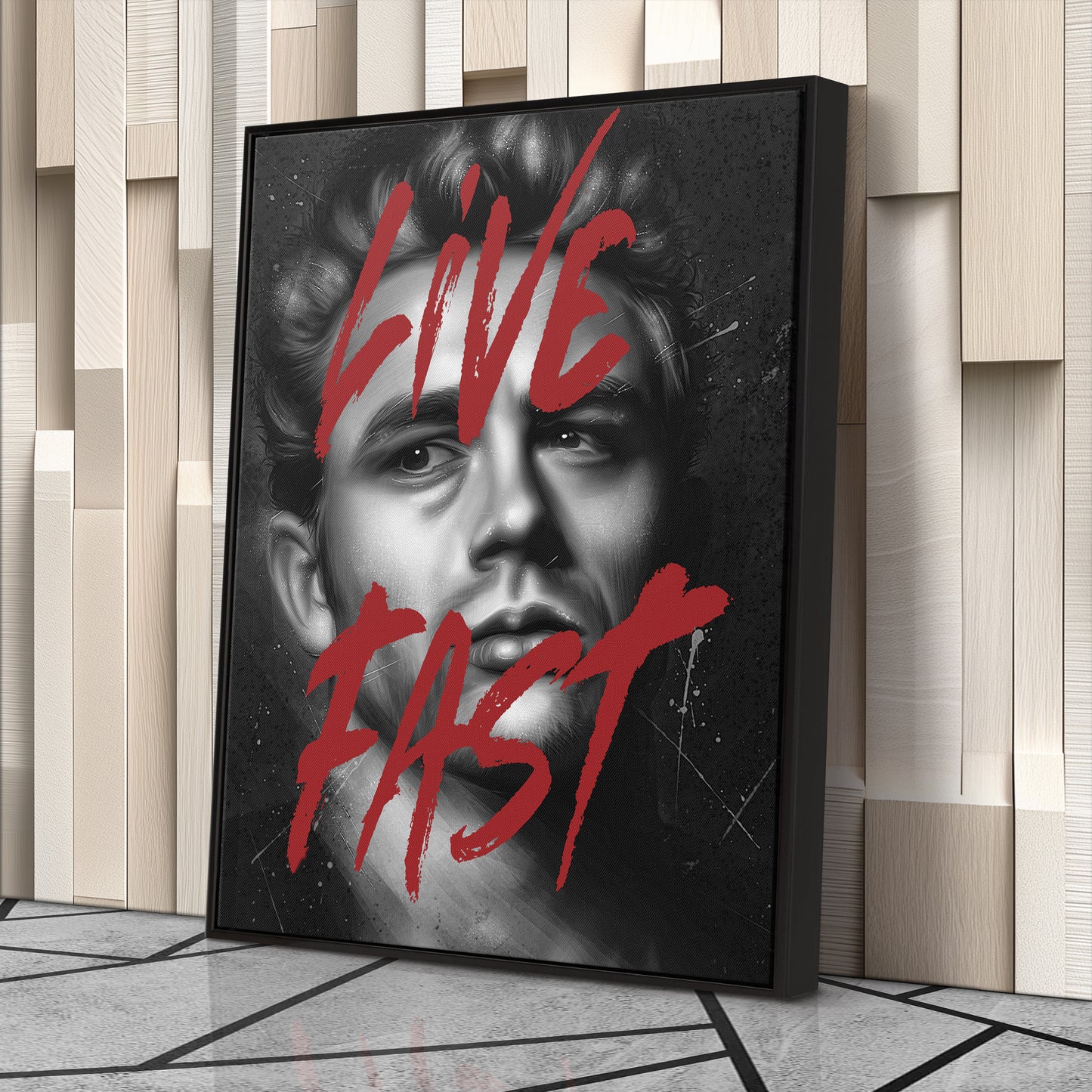 James Dean 'Live Fast' Canvas Print | Rebel Icon Wall Art