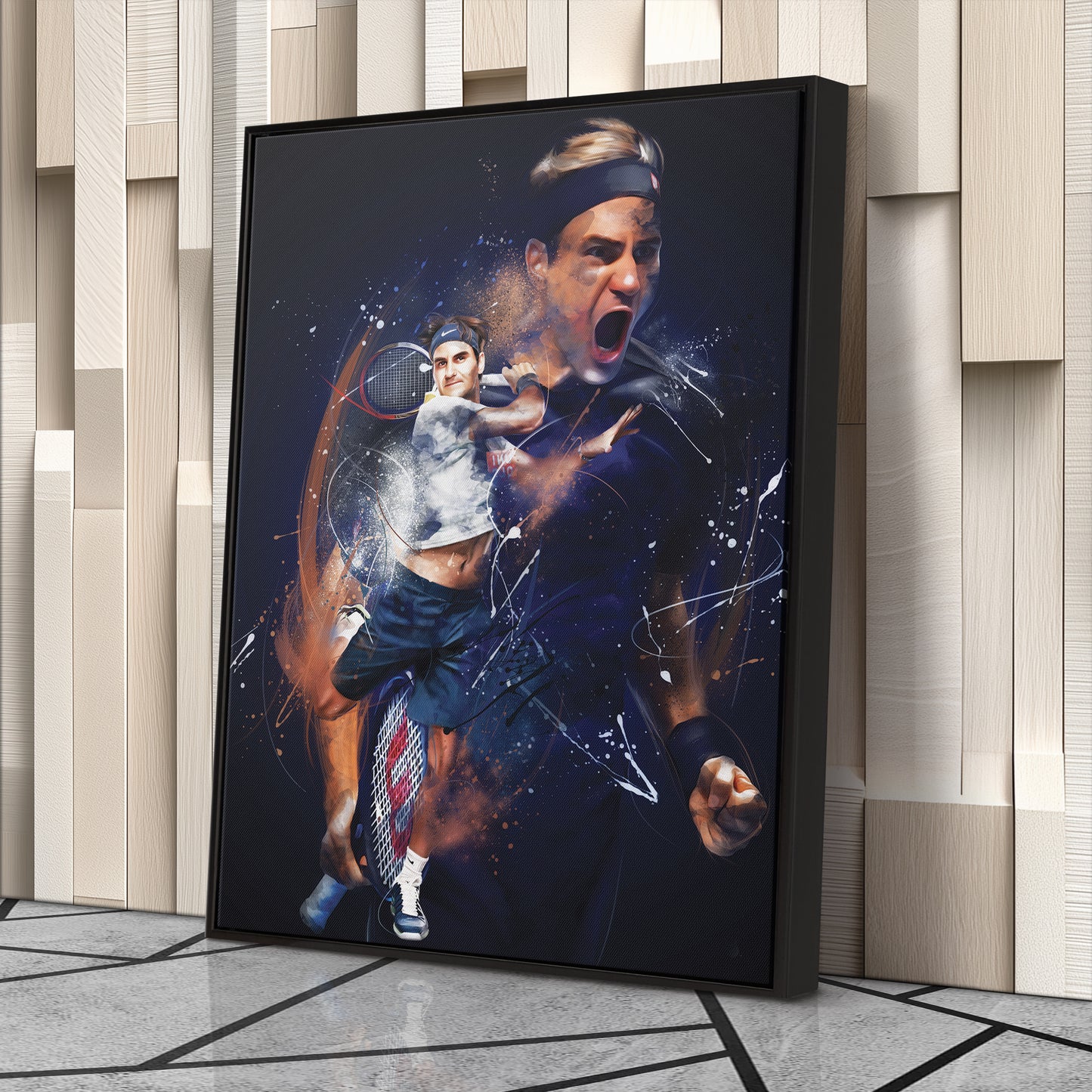 Roger Federer Canvas Print | Tennis Legend Wall Art
