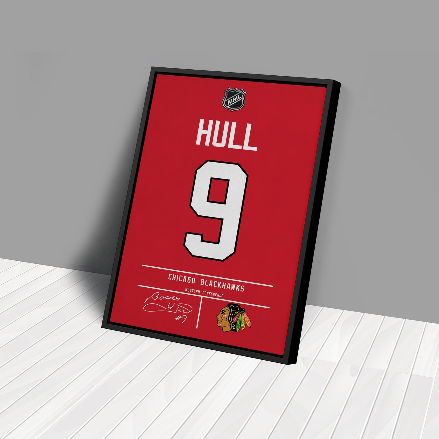 Bobby Hull Blackhawks Jersey Canvas Print | Wall Art Decor