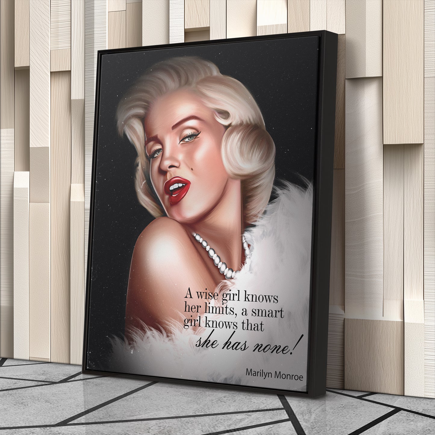 Marilyn Monroe Blonde Quote Canvas Print | Iconic Wall Art
