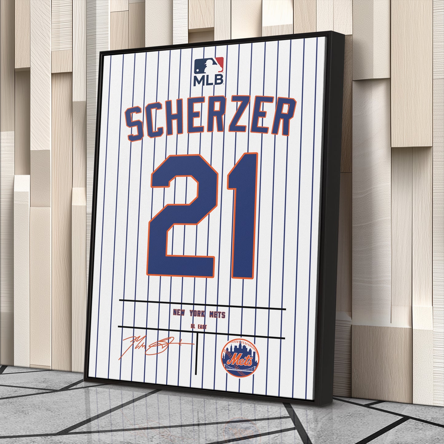 Max Scherzer Mets Jersey Canvas Print | Wall Art Decor