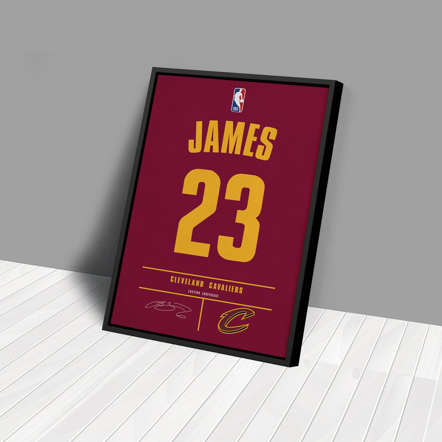 Lebron James Cavaliers Jersey Canvas Print | Wall Art Decor