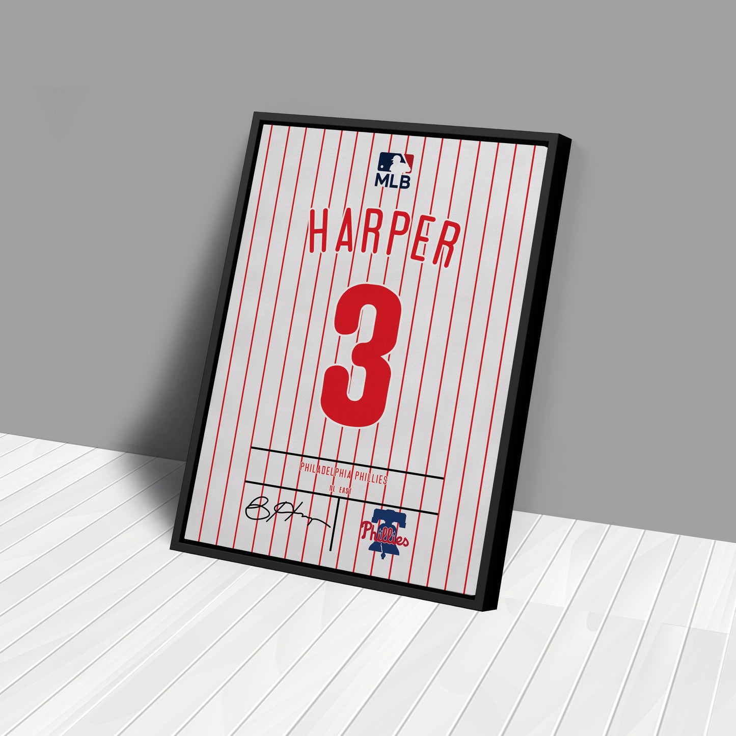 Bryce Harper Phillies Jersey Canvas Print | Wall Art Decor