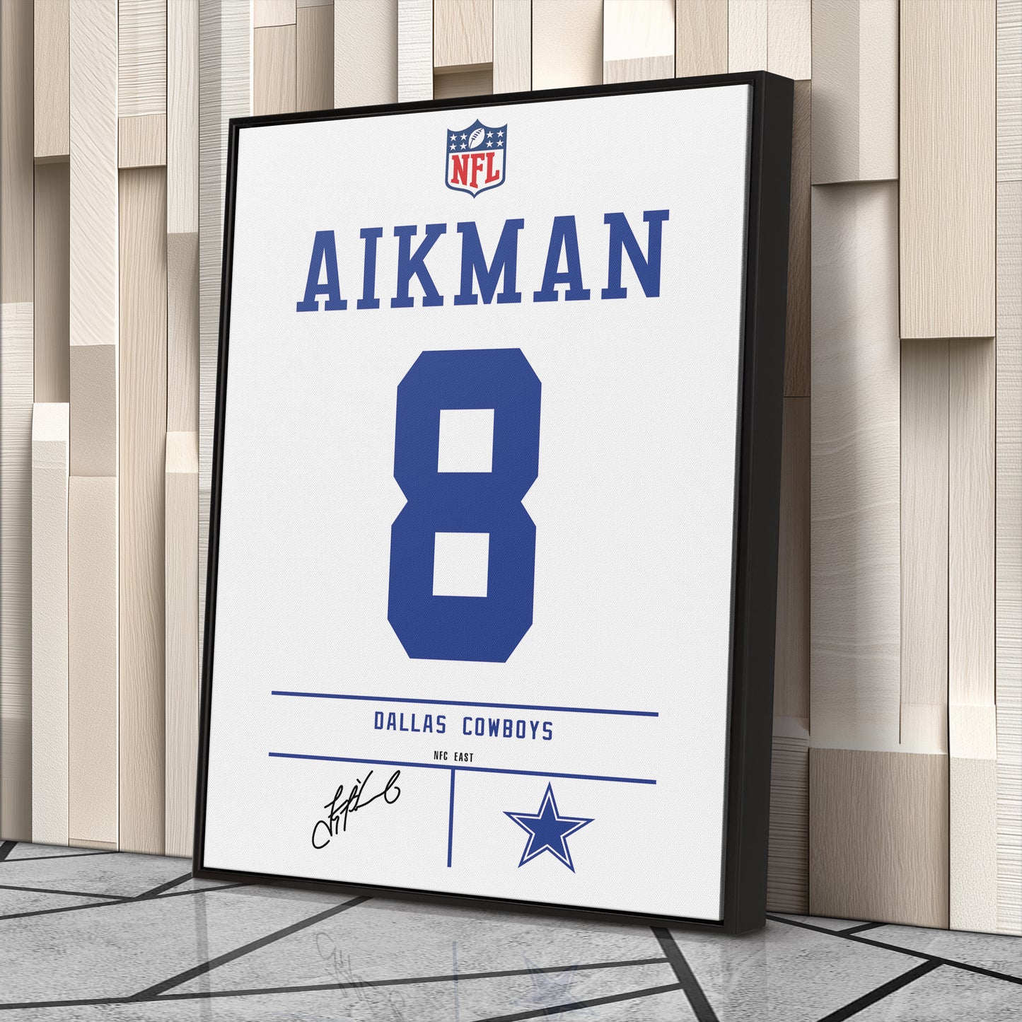 Troy Aikman Cowboys Jersey Canvas Print | Wall Art Decor