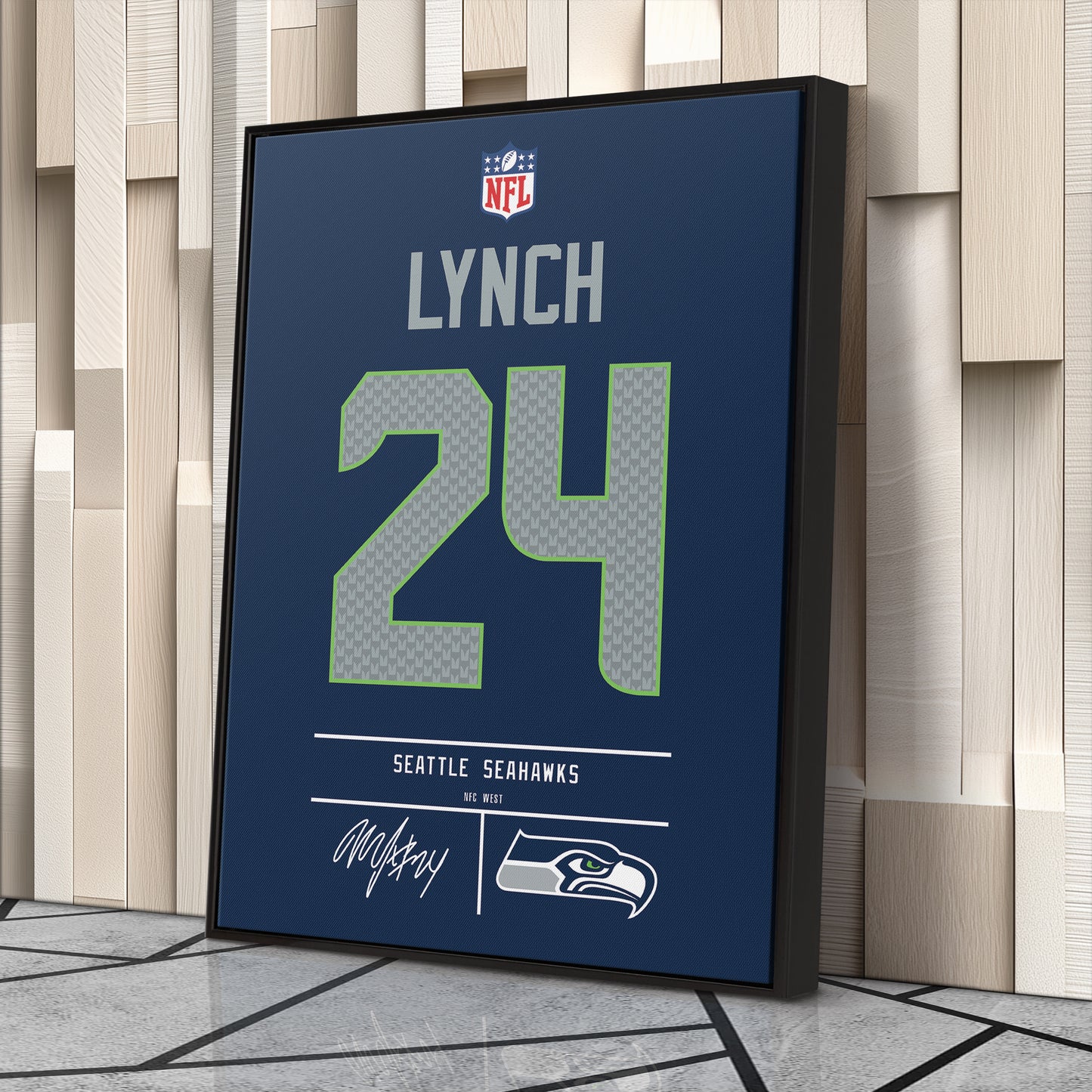 Marshawn Lynch Seahawks Jersey Canvas Print | Wall Art Decor