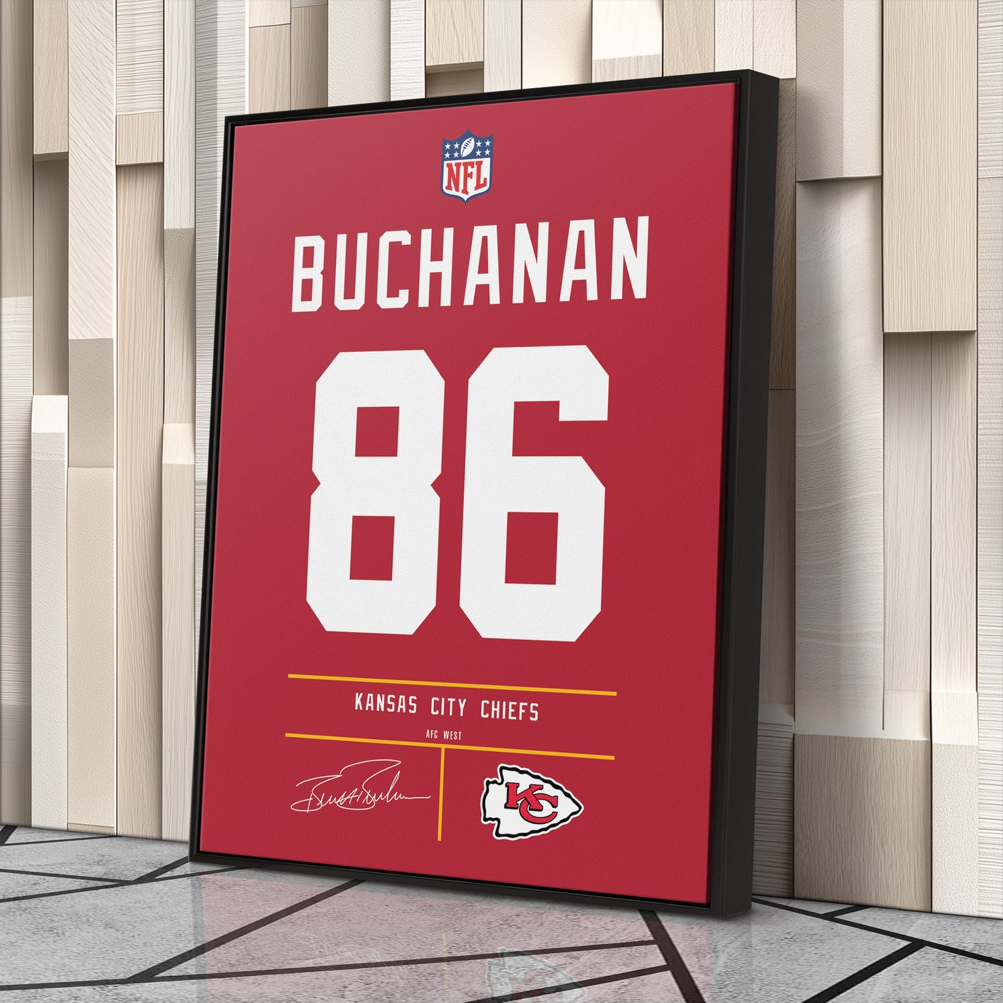Buck Buchanan Chiefs Jersey Canvas Print | Wall Art Decor