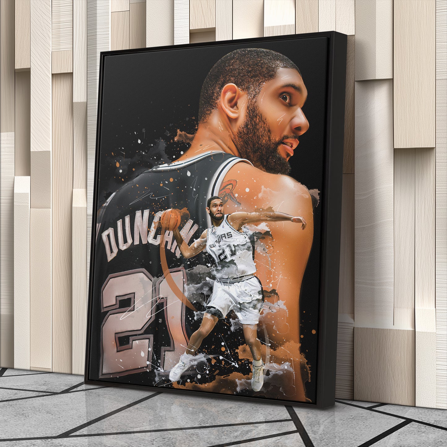 Tim Duncan Spurs Canvas Print | San Antonio Basketball Wall Art