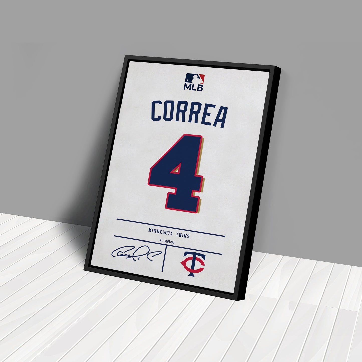 Carlos Correa Twins Jersey Canvas Print | Wall Art Decor