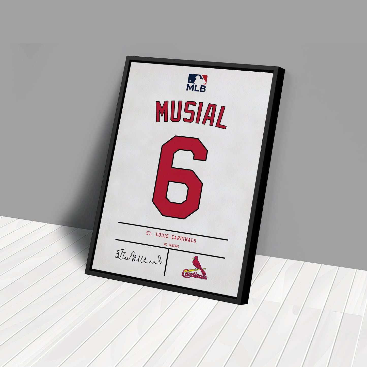 Stan Musial Cardinals Jersey Canvas Print | Wall Art Decor