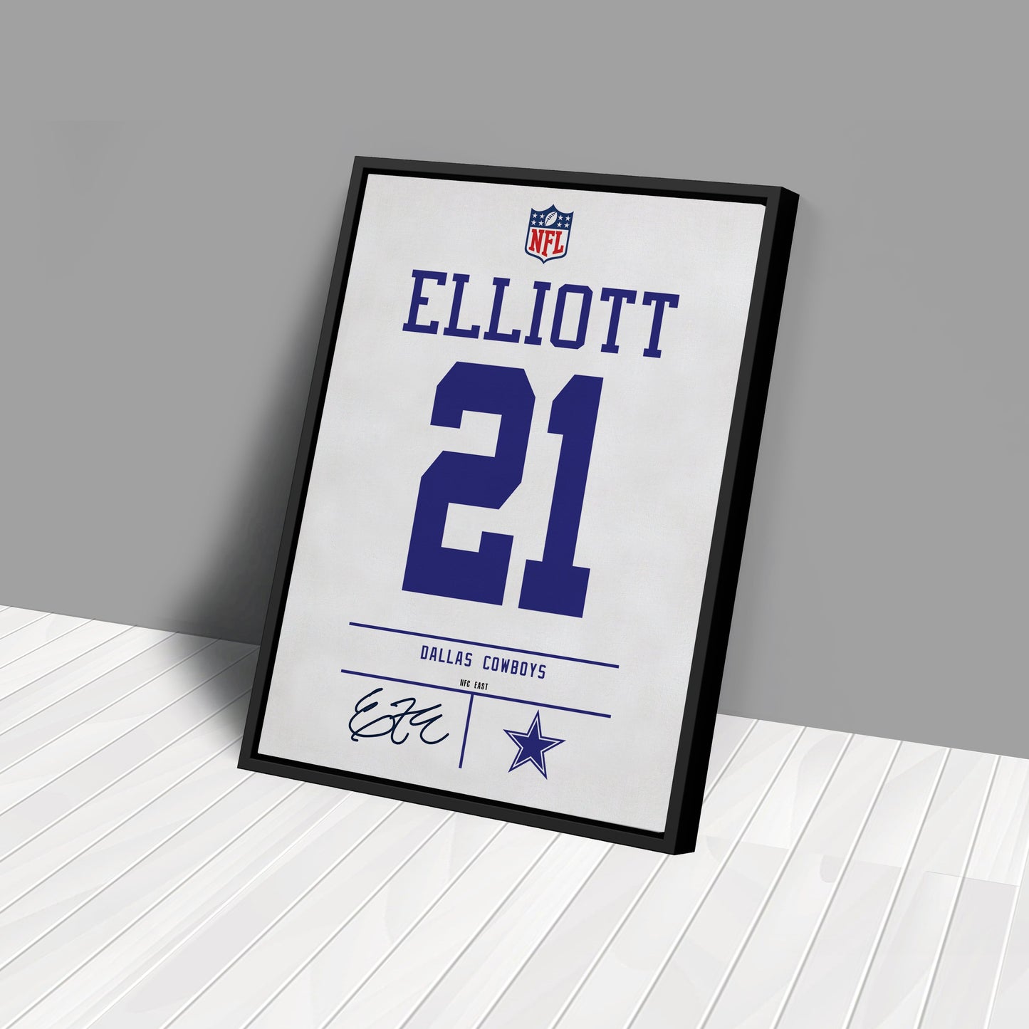 Ezekiel Elliott Cowboys Jersey Canvas Print | Wall Art Decor