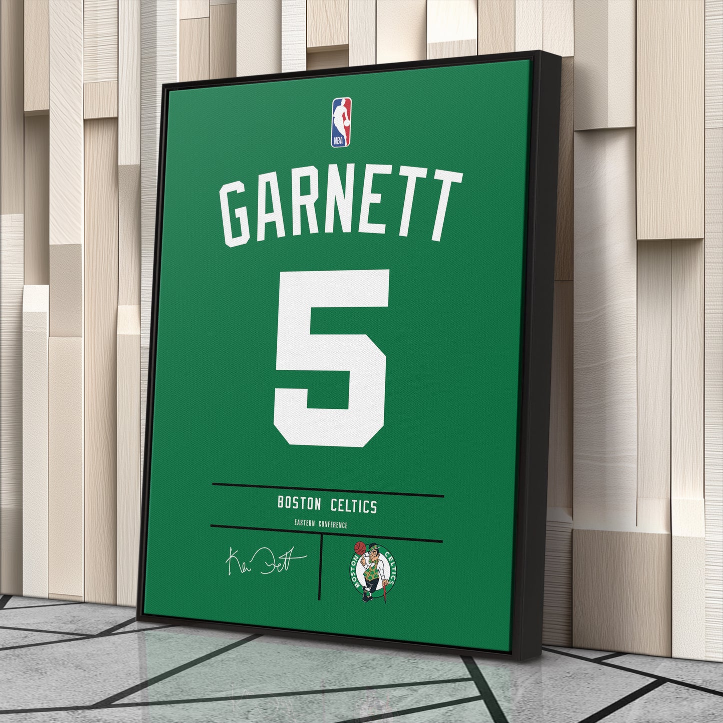 Kevin Garnett Celtics Jersey Canvas Print | Wall Art Decor