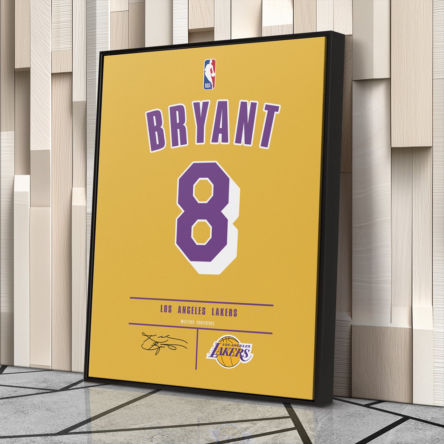 Kobe Bryant Lakers Jersey Canvas Print | Wall Art Decor
