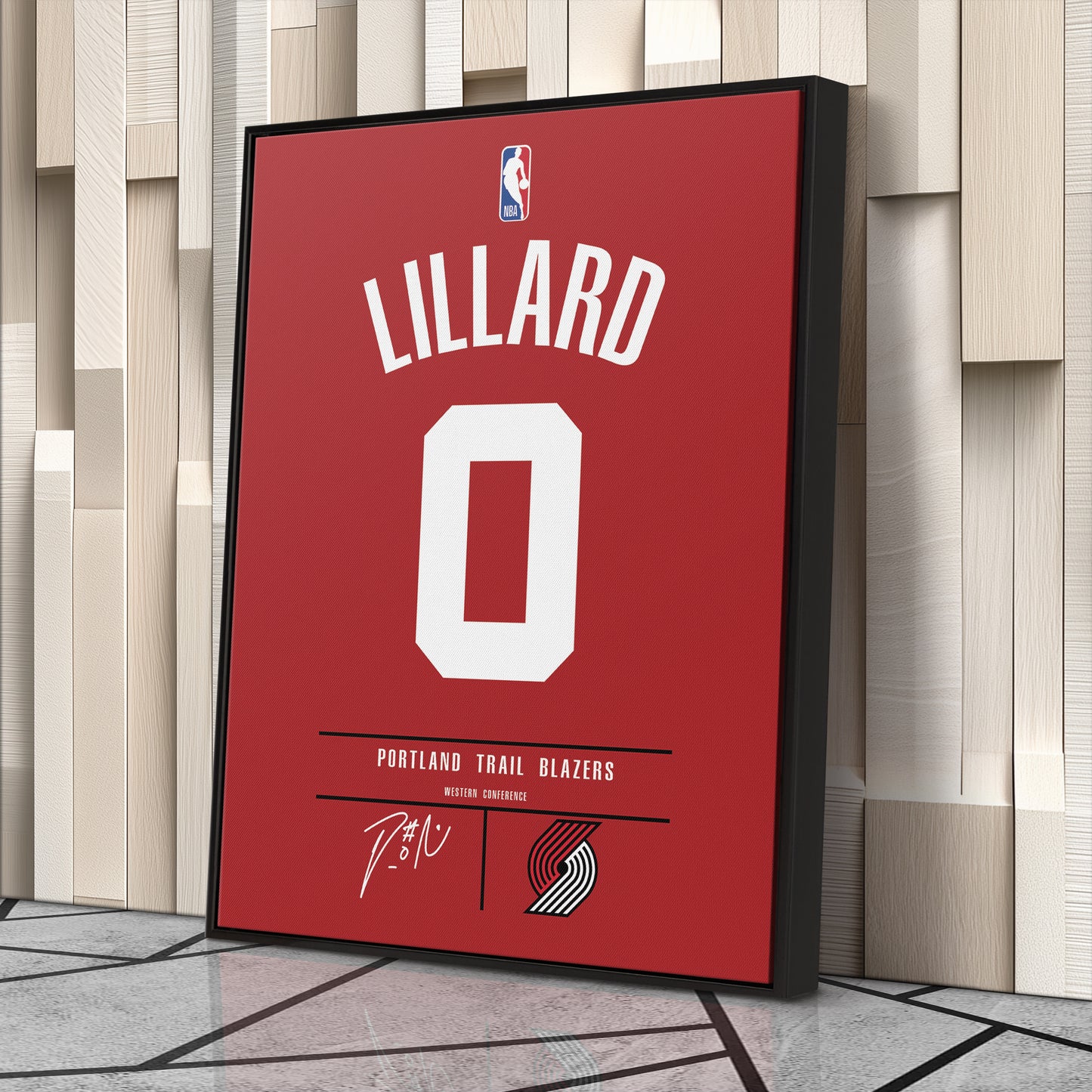 Damian Lillard Blazers Jersey Canvas Print | Wall Art Decor