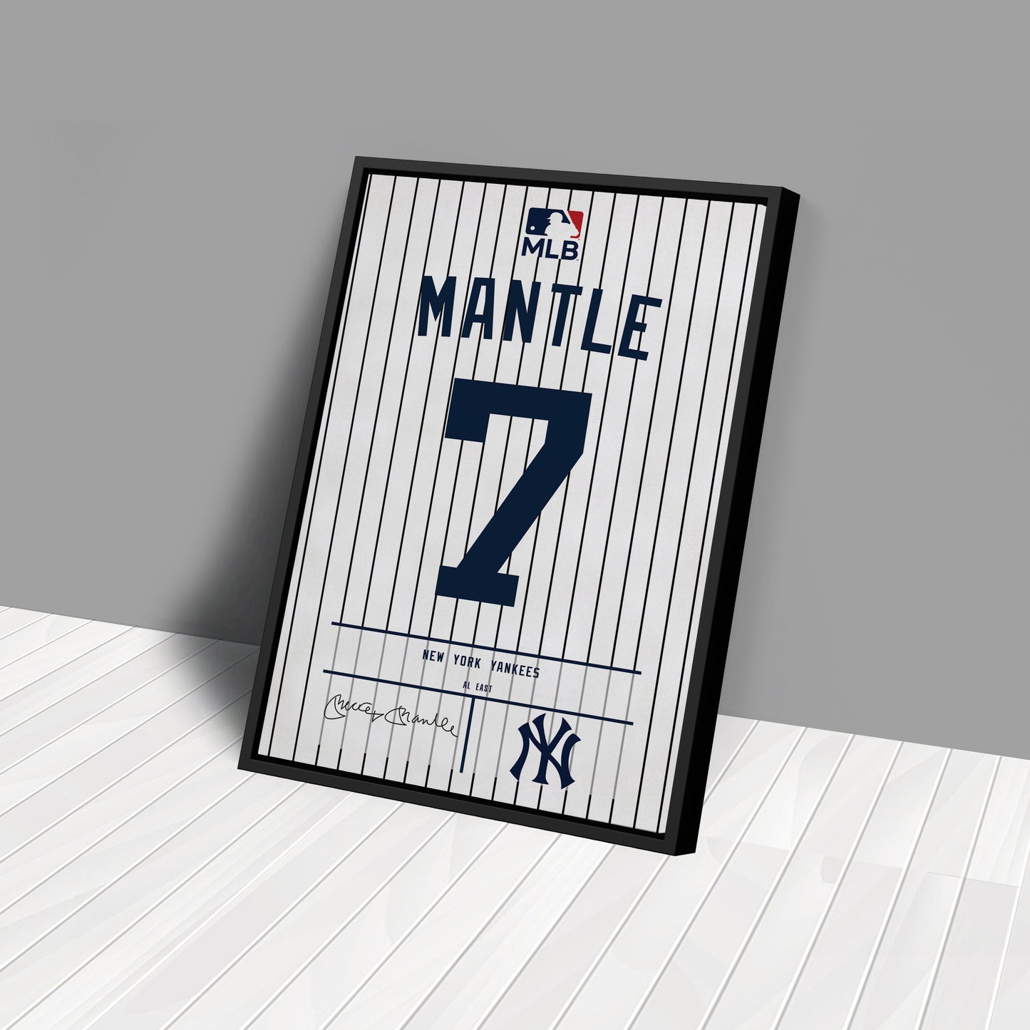 Mickey Mantle Yankees Jersey Canvas Print | Wall Art Decor