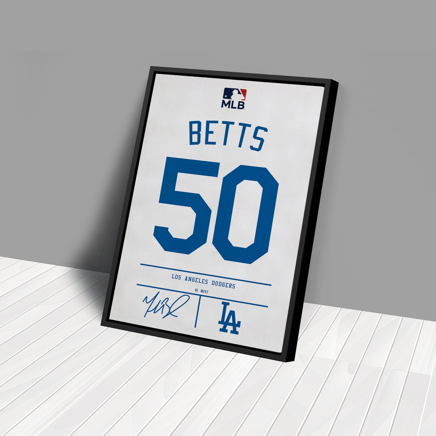 Mookie Betts Dodgers Jersey Canvas Print | Wall Art Decor