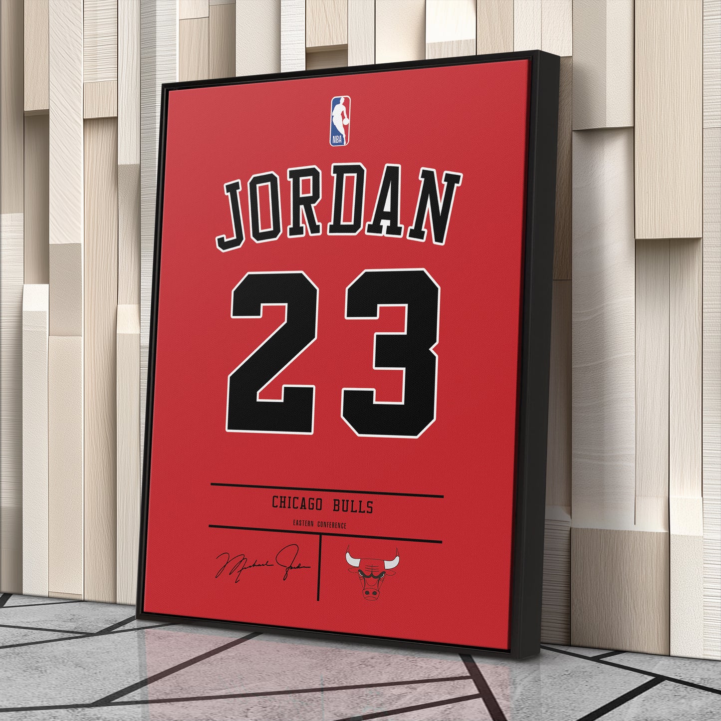 Michael Jordan Bulls Jersey Canvas Print | Wall Art Decor