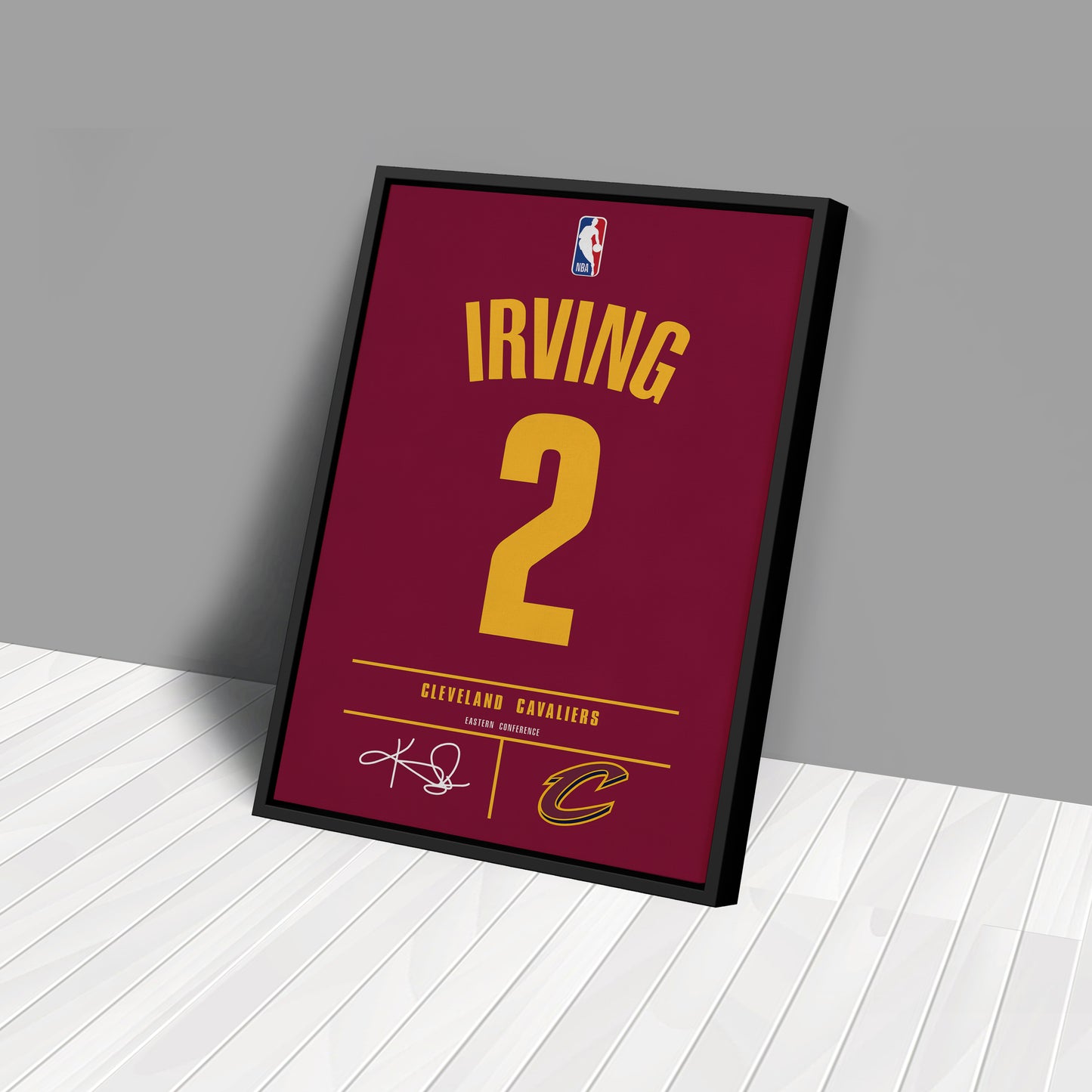 Kyrie Irving Cavaliers Jersey Canvas Print | Wall Art Decor