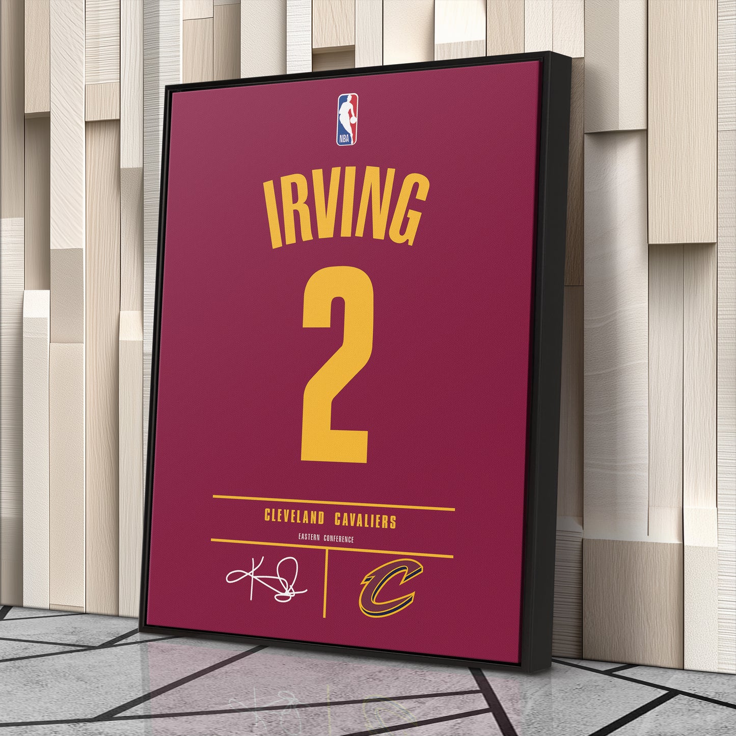 Kyrie Irving Cavaliers Jersey Canvas Print | Wall Art Decor