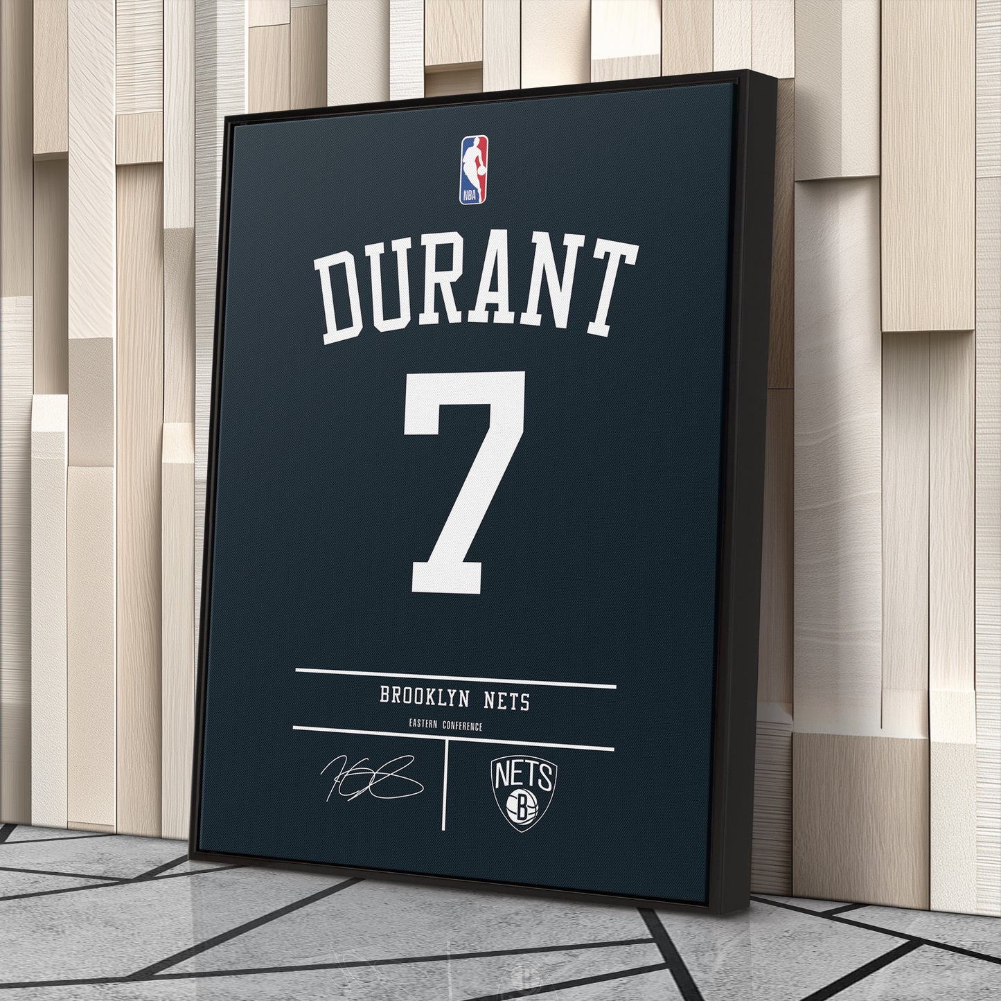 Kevin Durant Nets Jersey Canvas Print | Wall Art Decor