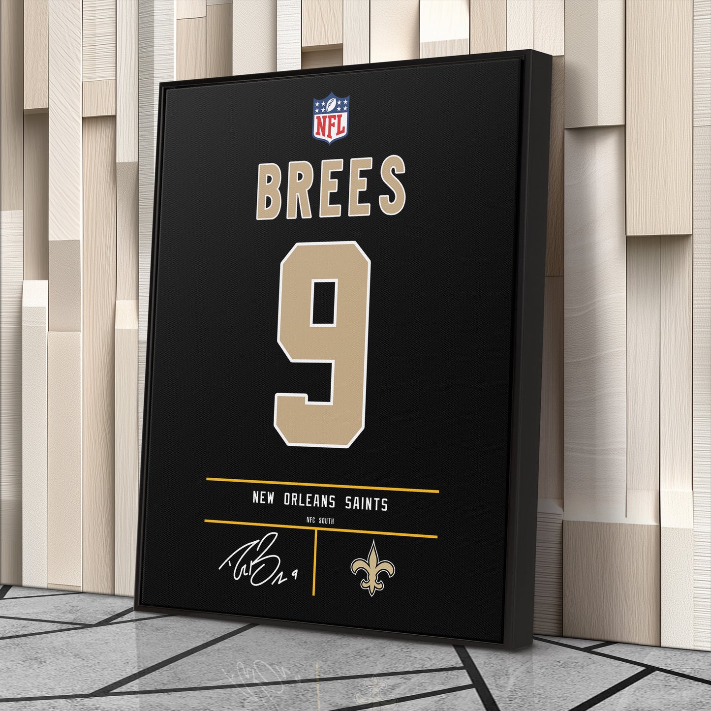 Drew Brees Saints Jersey Canvas Print | Wall Art Decor