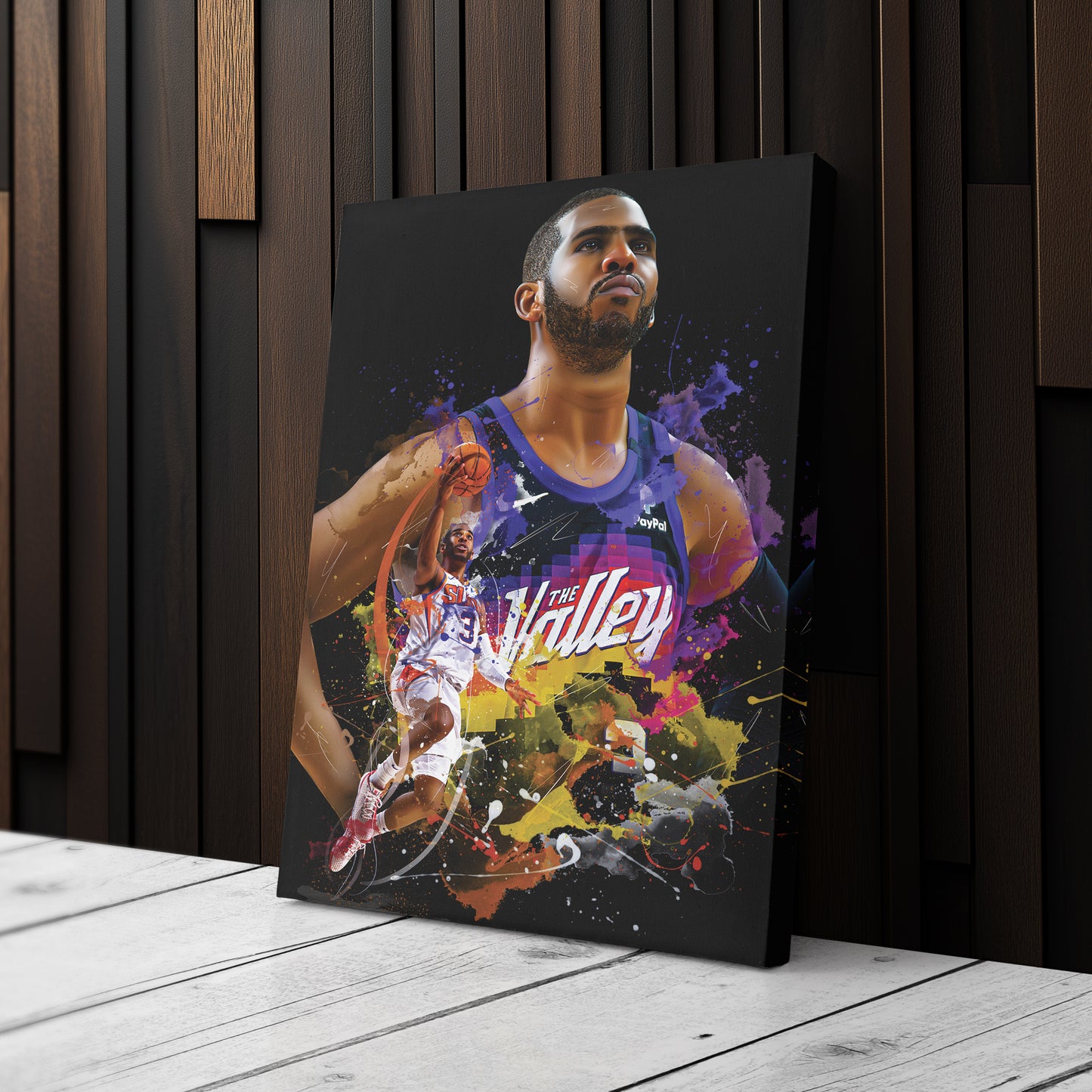 Chris Paul Suns Canvas Print | Phoenix Basketball Wall Art