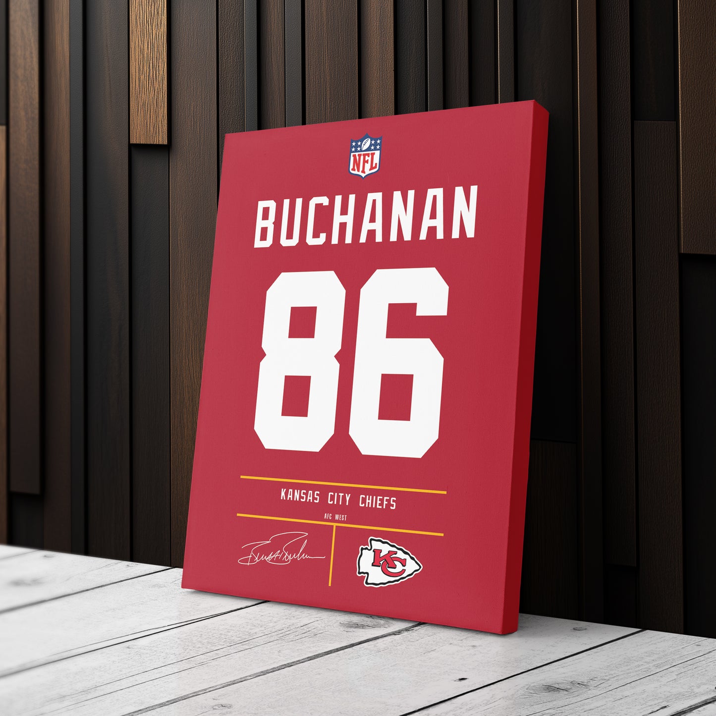 Buck Buchanan Chiefs Jersey Canvas Print | Wall Art Decor