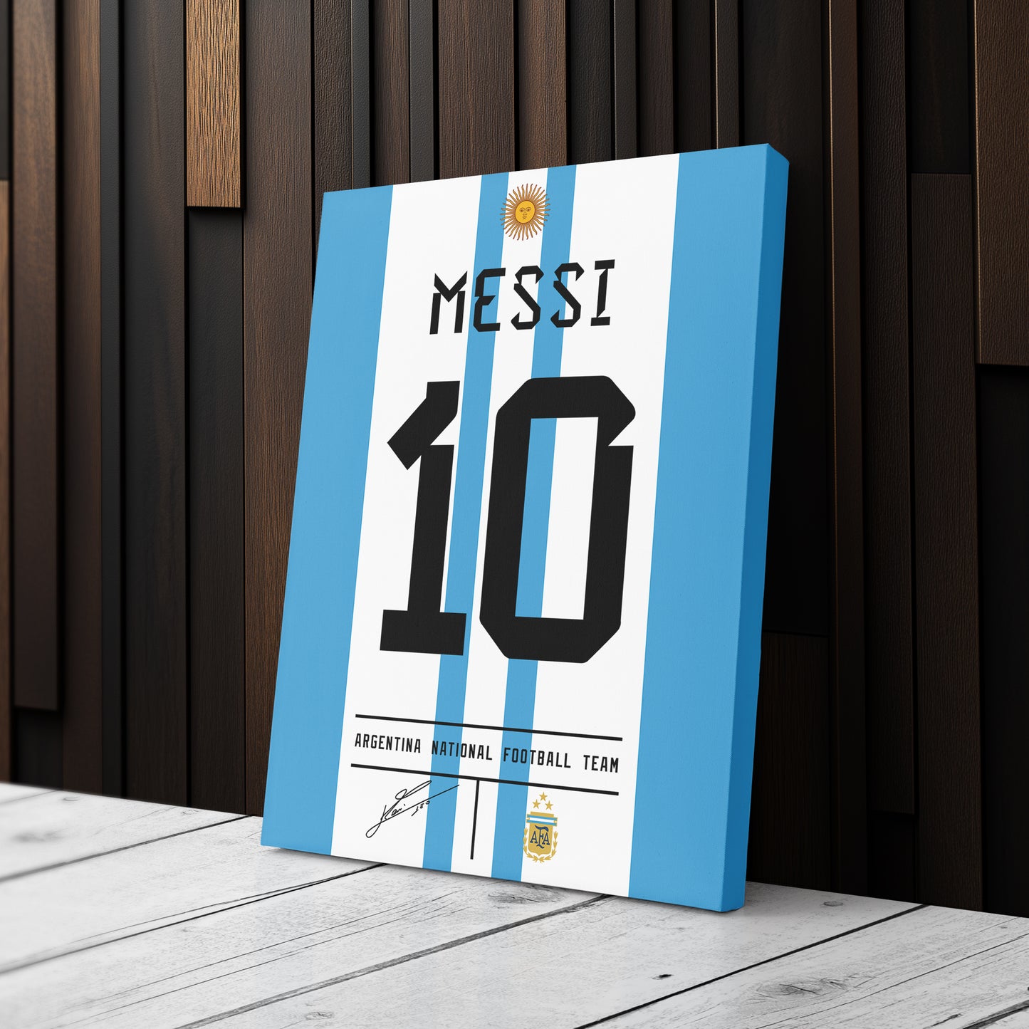 Lionel Messi Argentina Jersey Canvas Print | Soccer Wall Art Decor