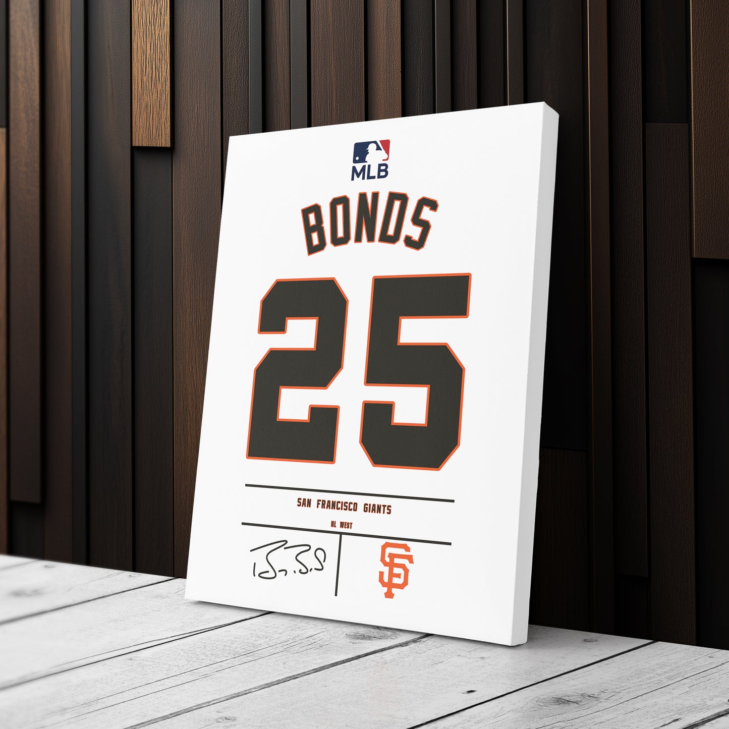 Barry Bonds Giants Jersey Canvas Print | Wall Art Decor