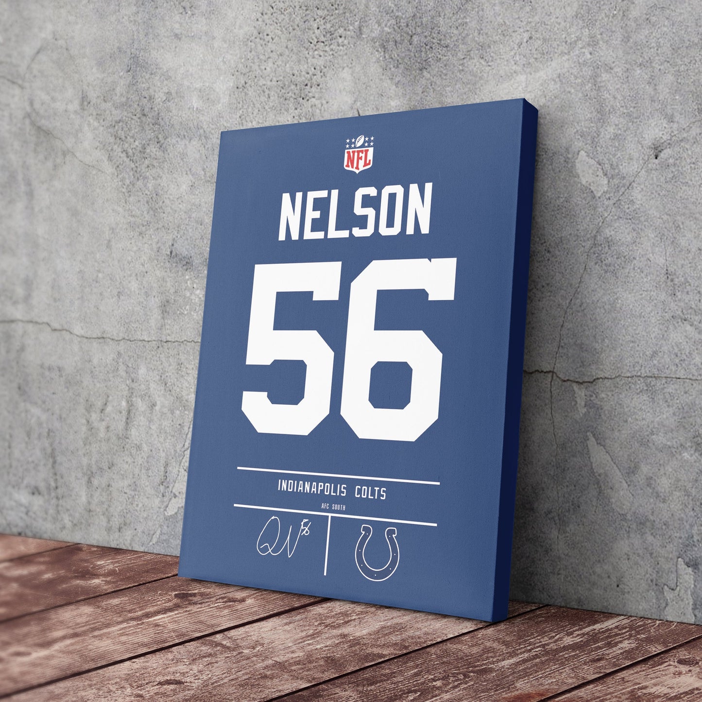 Quenton Nelson Colts Jersey Canvas Print | Wall Art Decor