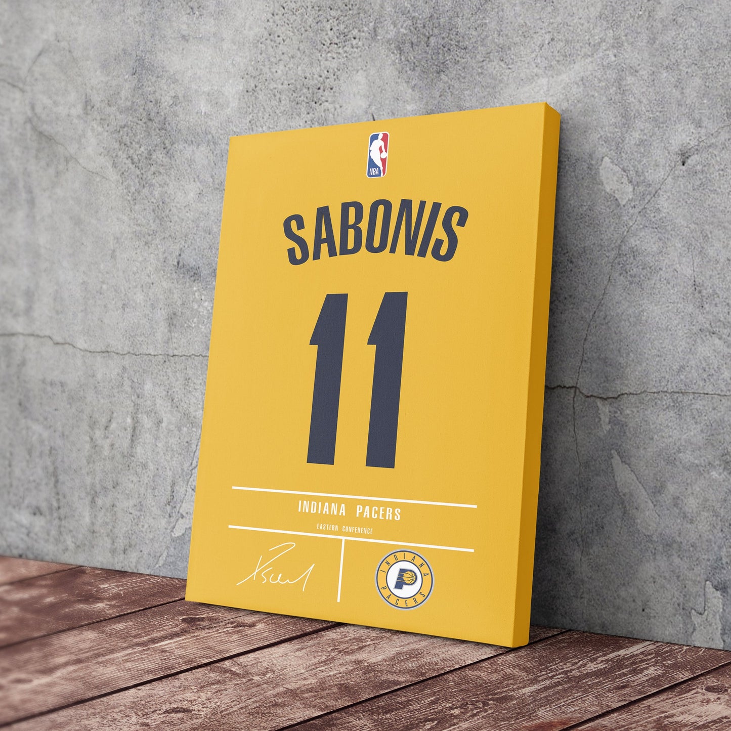 Domantas Sabonis Pacers Jersey Canvas Print | Wall Art Decor