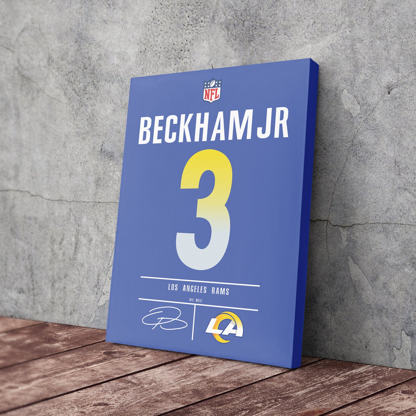 Odell Beckham Jr. Rams Jersey Canvas Print | Wall Art Decor
